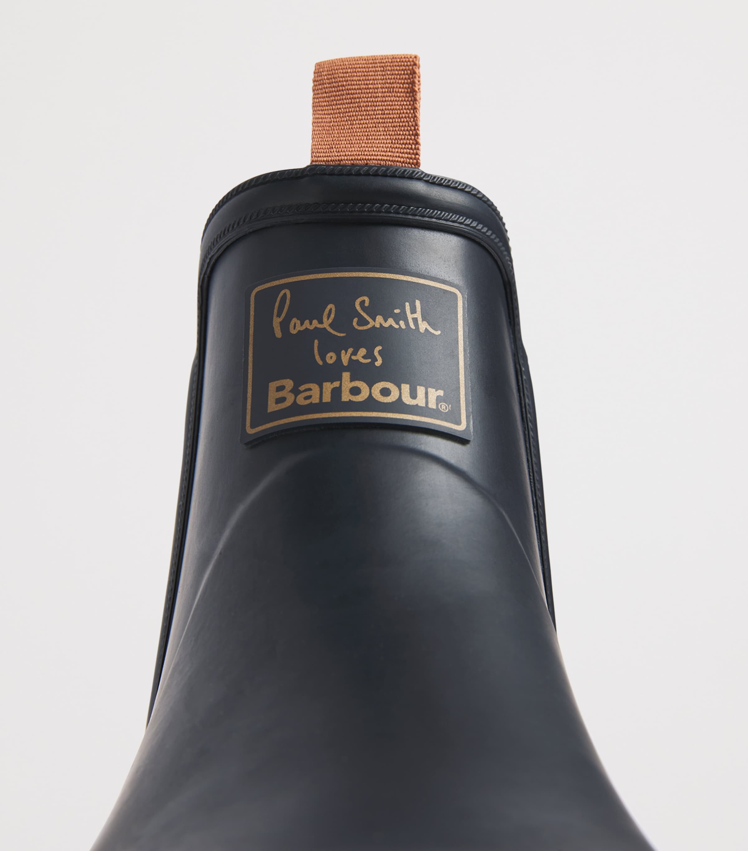 Barbour x Paul Smith Chlesea Wellington Boots Navy Image 5