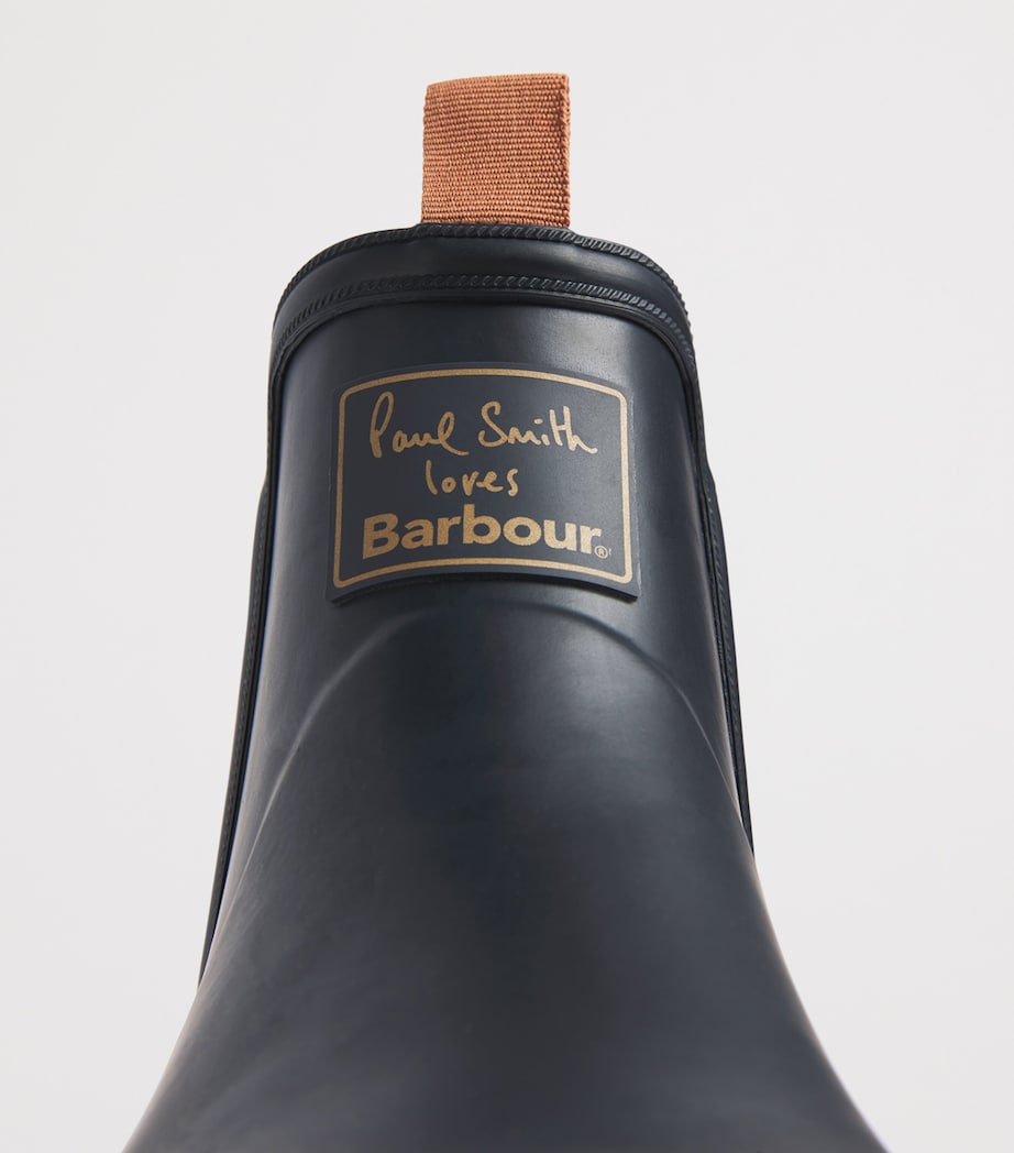 Barbour x Paul Smith Chlesea Wellington Boots Navy Image 5
