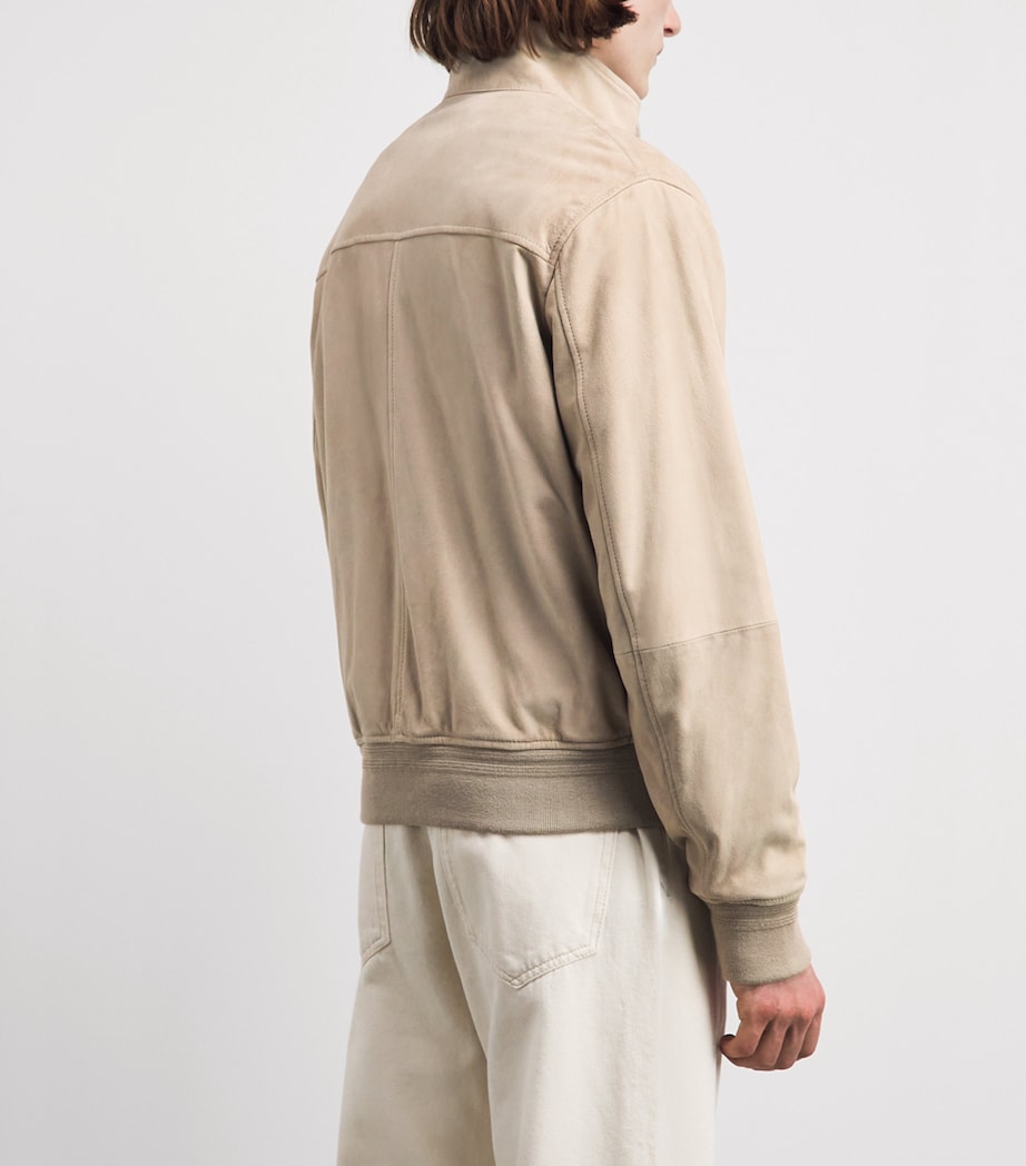 Belstaff Mens Suede Seaway Bomber Jacket Dark Sanddksnd Image 5