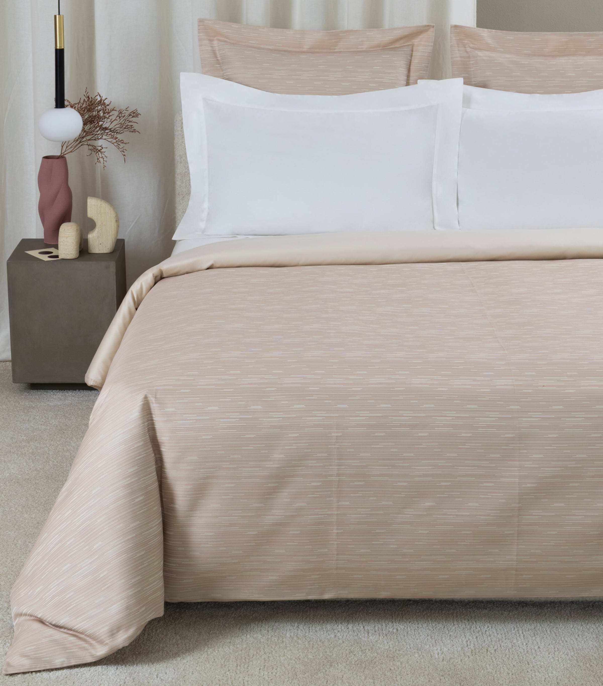 Frette Stardust Jacquard King Duvet Cover (260cm x 240cm) Vanilla/misty Image 1