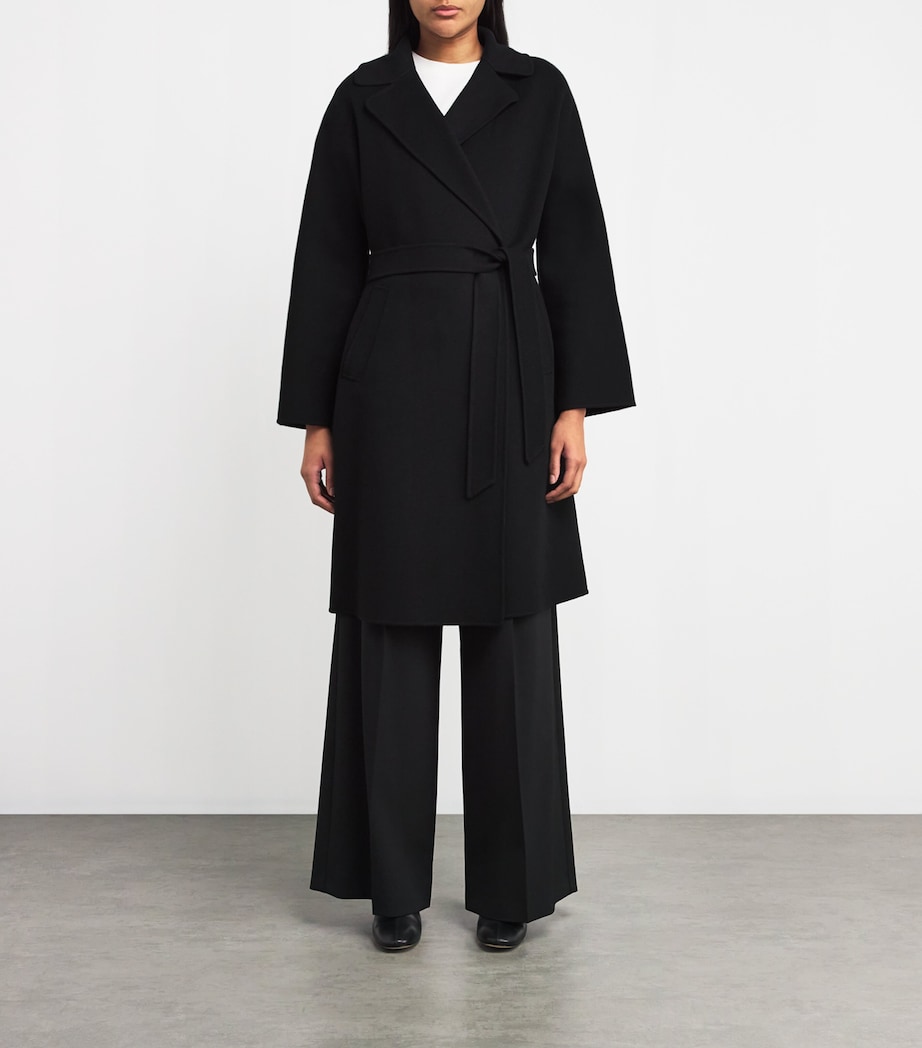 Wool-Blend Double-Faced Wrap Coat BLACK Image 3