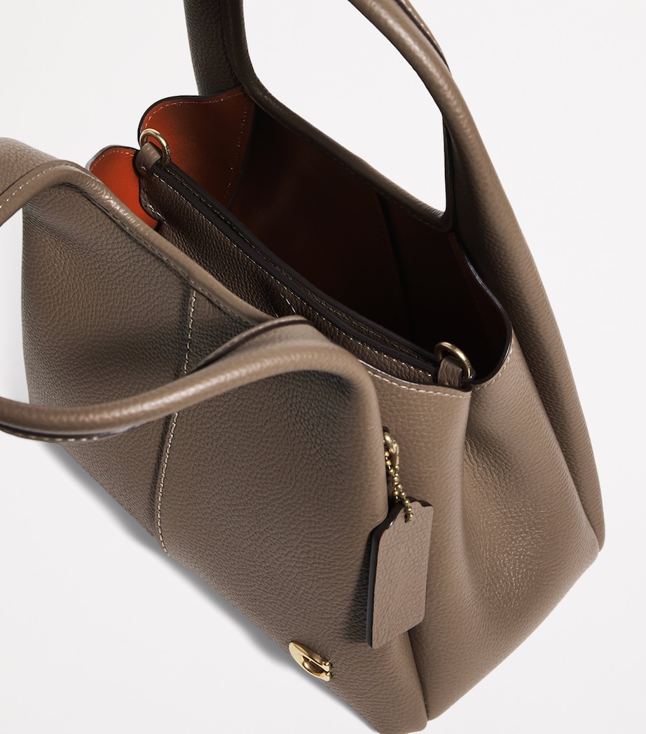 Leather Lana 23 Shoulder Bag B4/DARK STONE Image 4