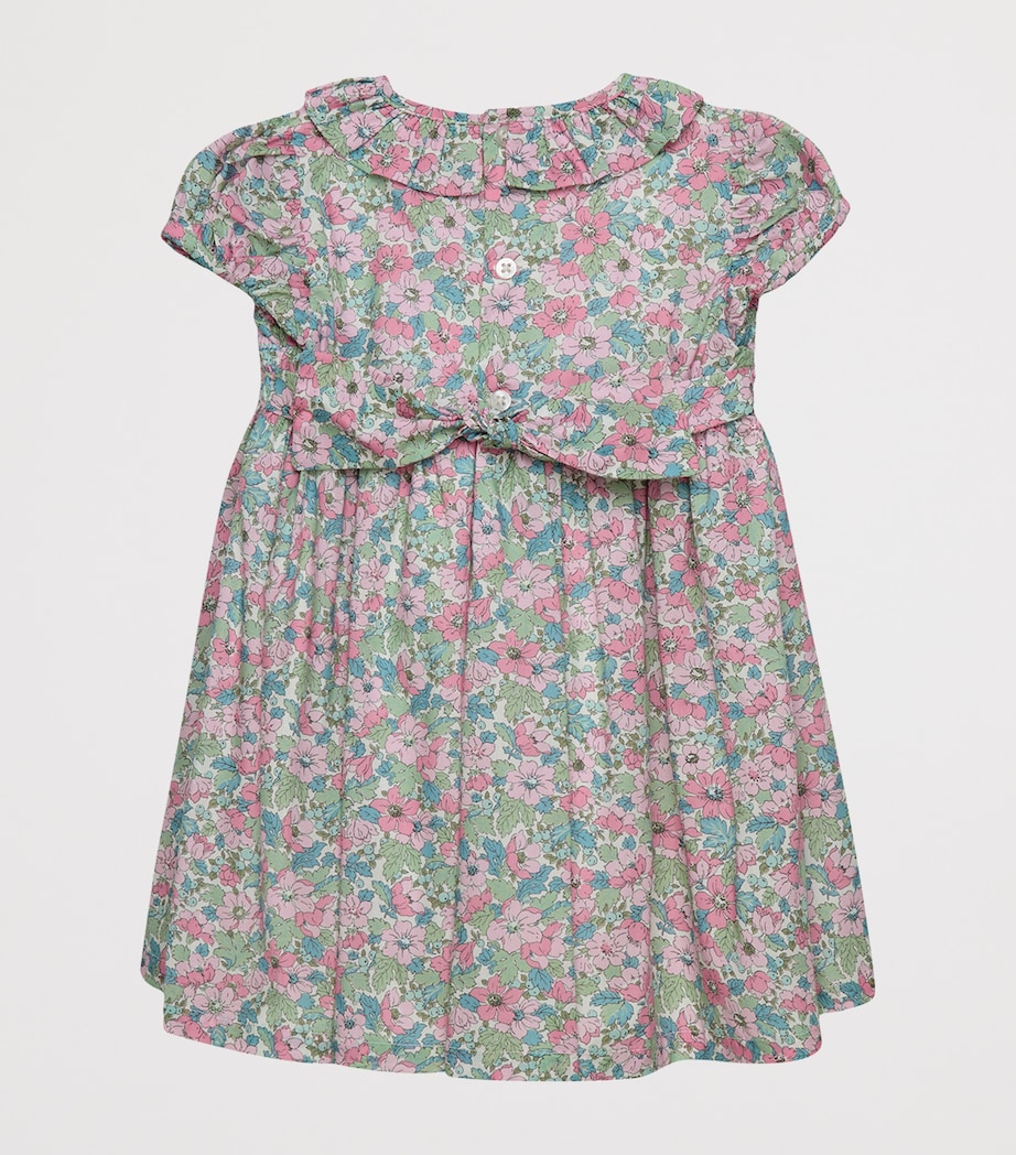 Cotton Smocked Liberty Print Dress (3-24 Months) PINK DAHLIA Image 2