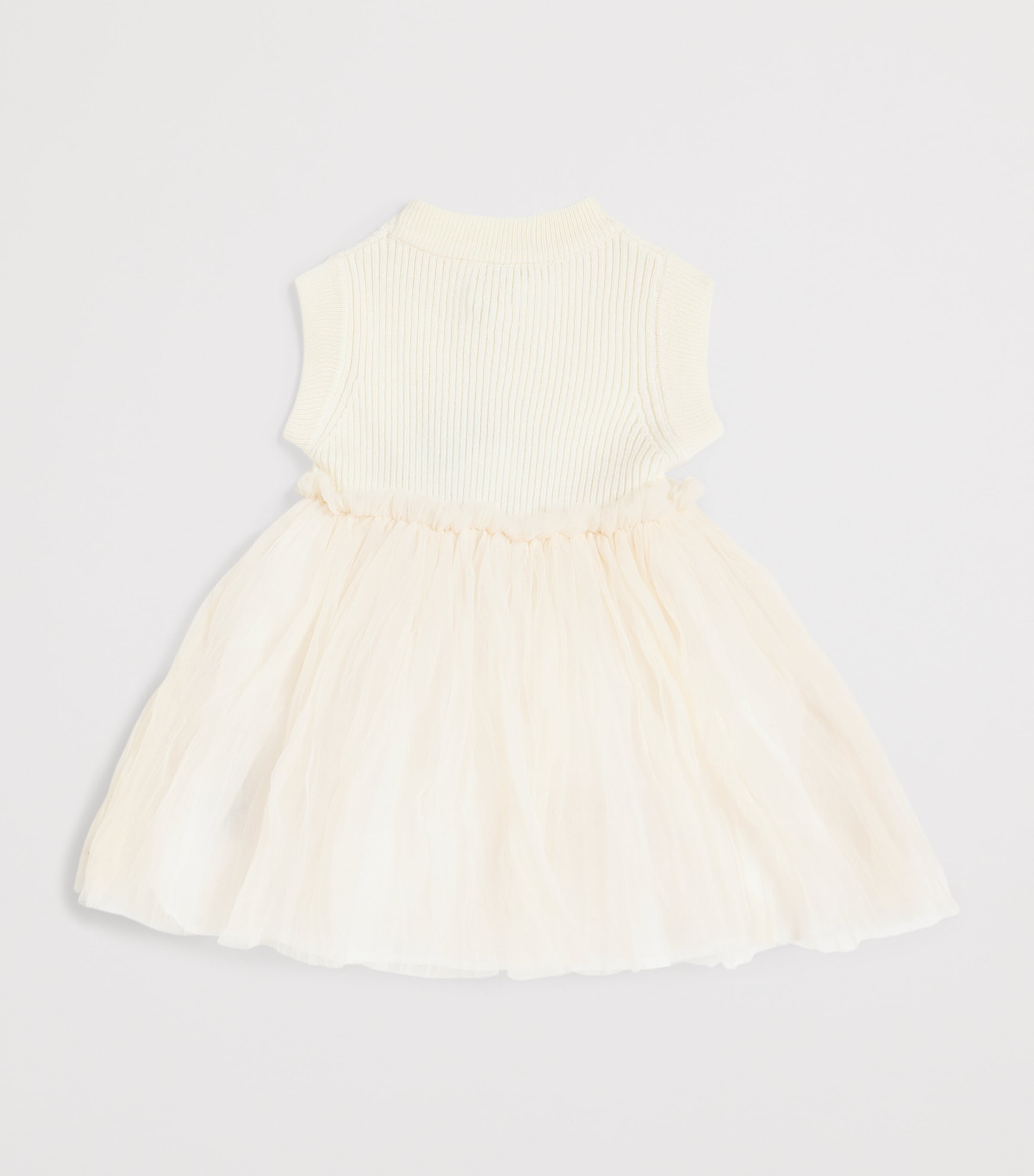 Donsje Knitted-Tulle Xewa Dress (3 Months-4 Years) White Image 2