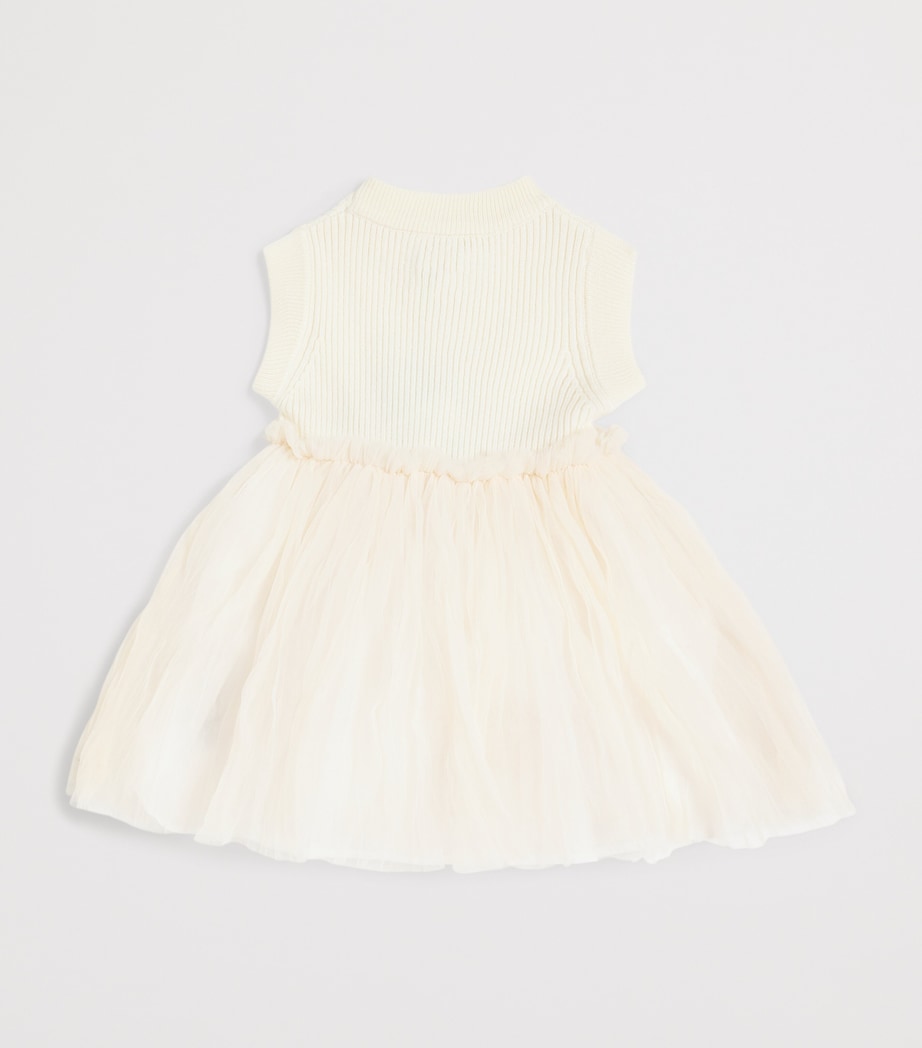 Donsje Knitted-Tulle Xewa Dress (3 Months-4 Years) White Image 2