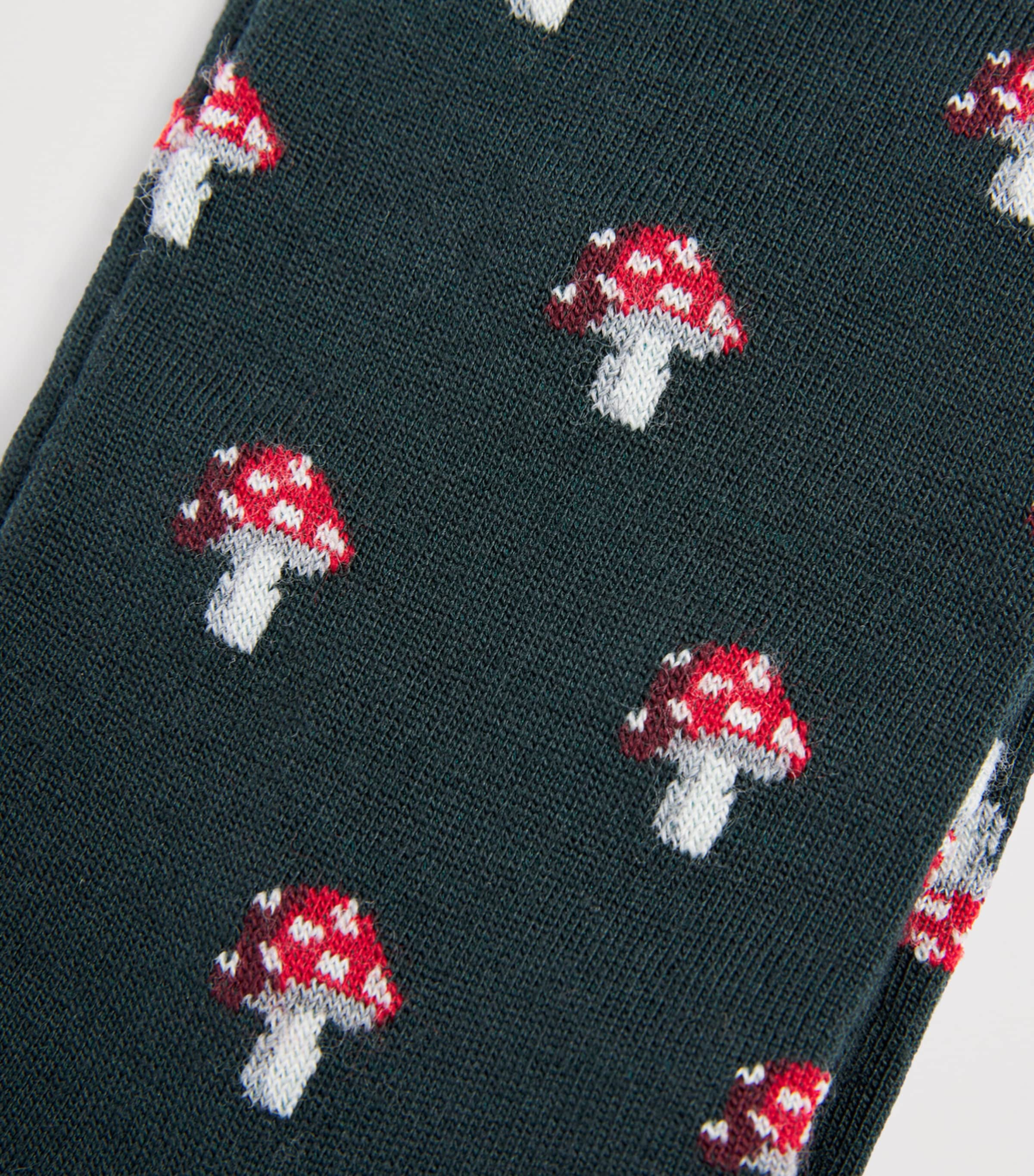 Corgi Mens Wool-Blend Toadstool Socks Green Image 2