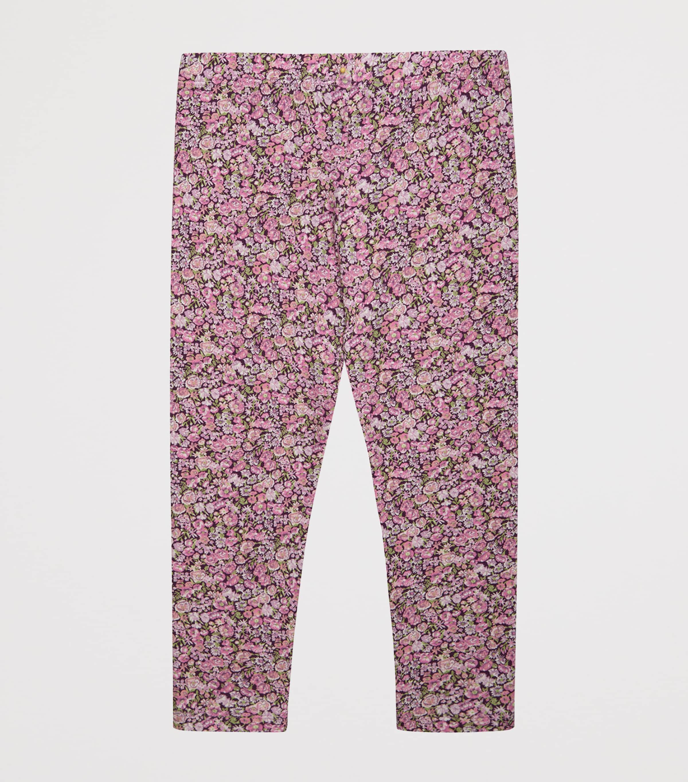 Trotters Stretch-Cotton Liberty Print Leggings (6-11 Years) Plum Image 2