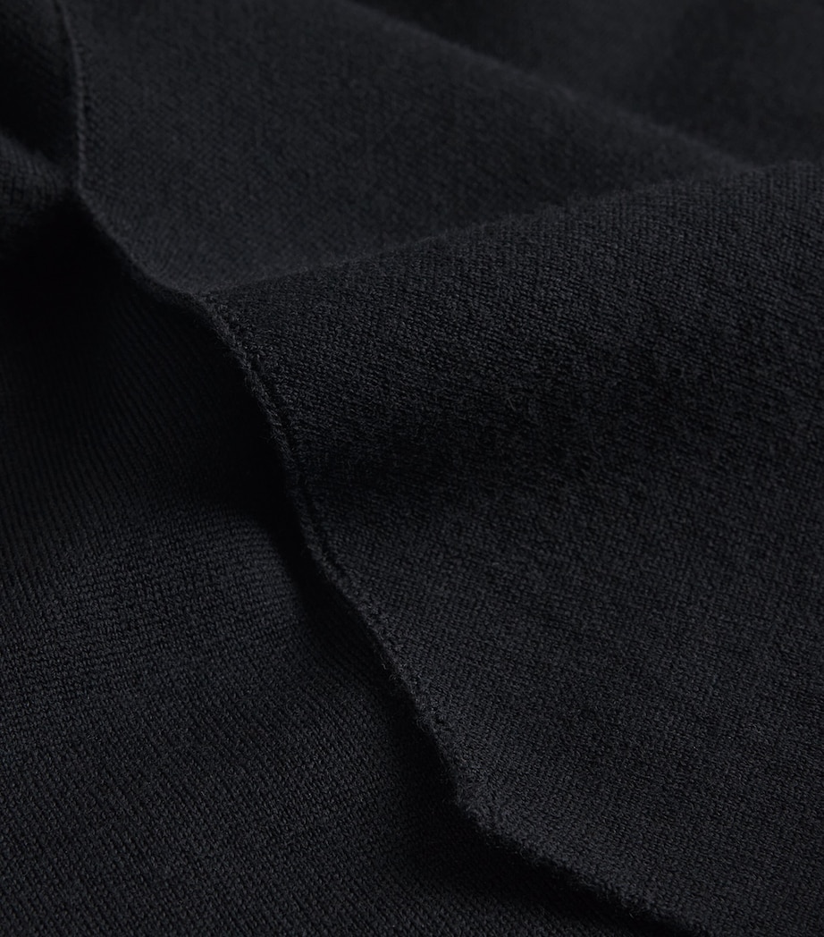 Wool V-Neck Sweater BLACK Image 4