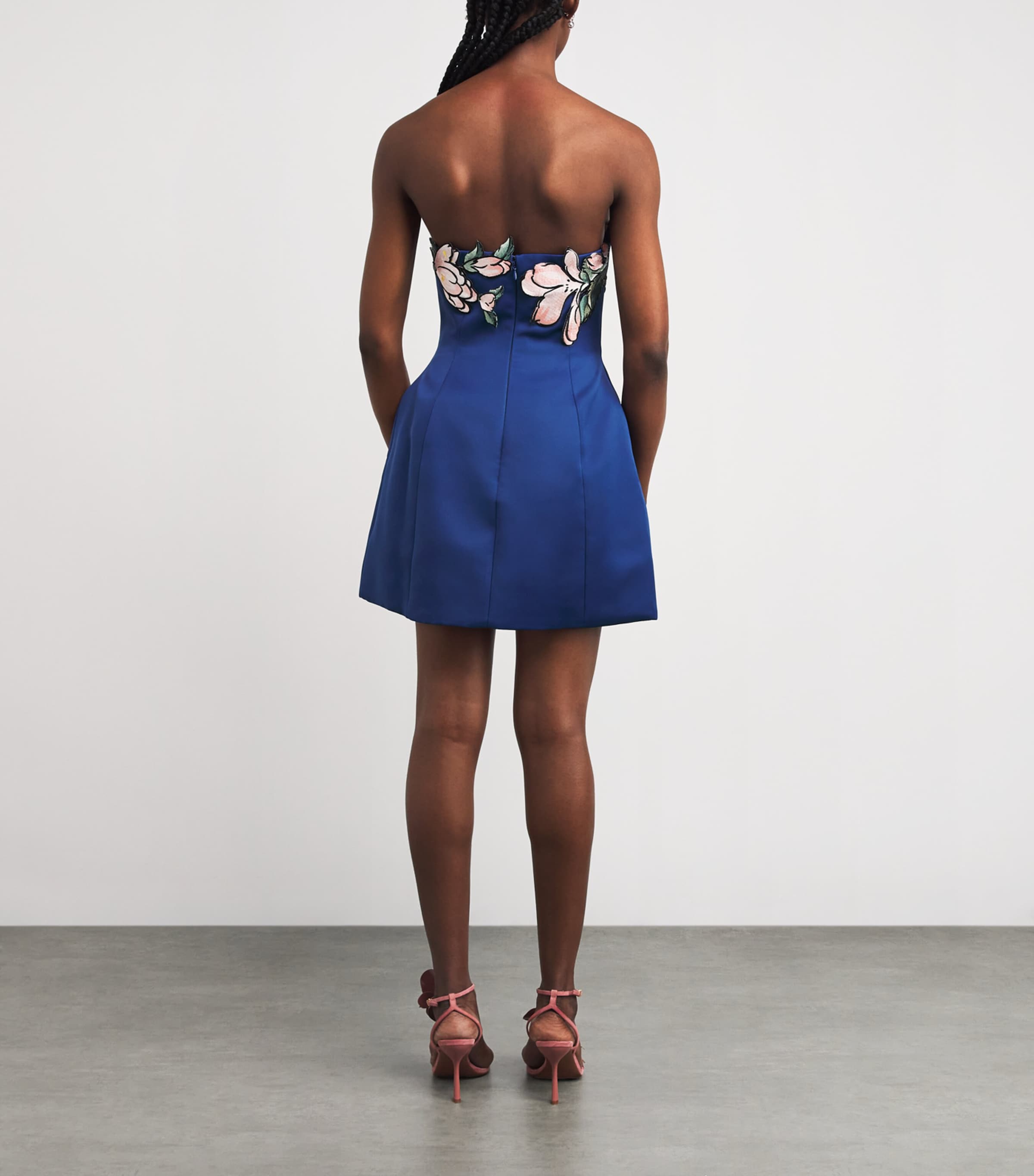 Floral Appliqué Zaria Mini Dress MIDNIGHT BLUE Image 3