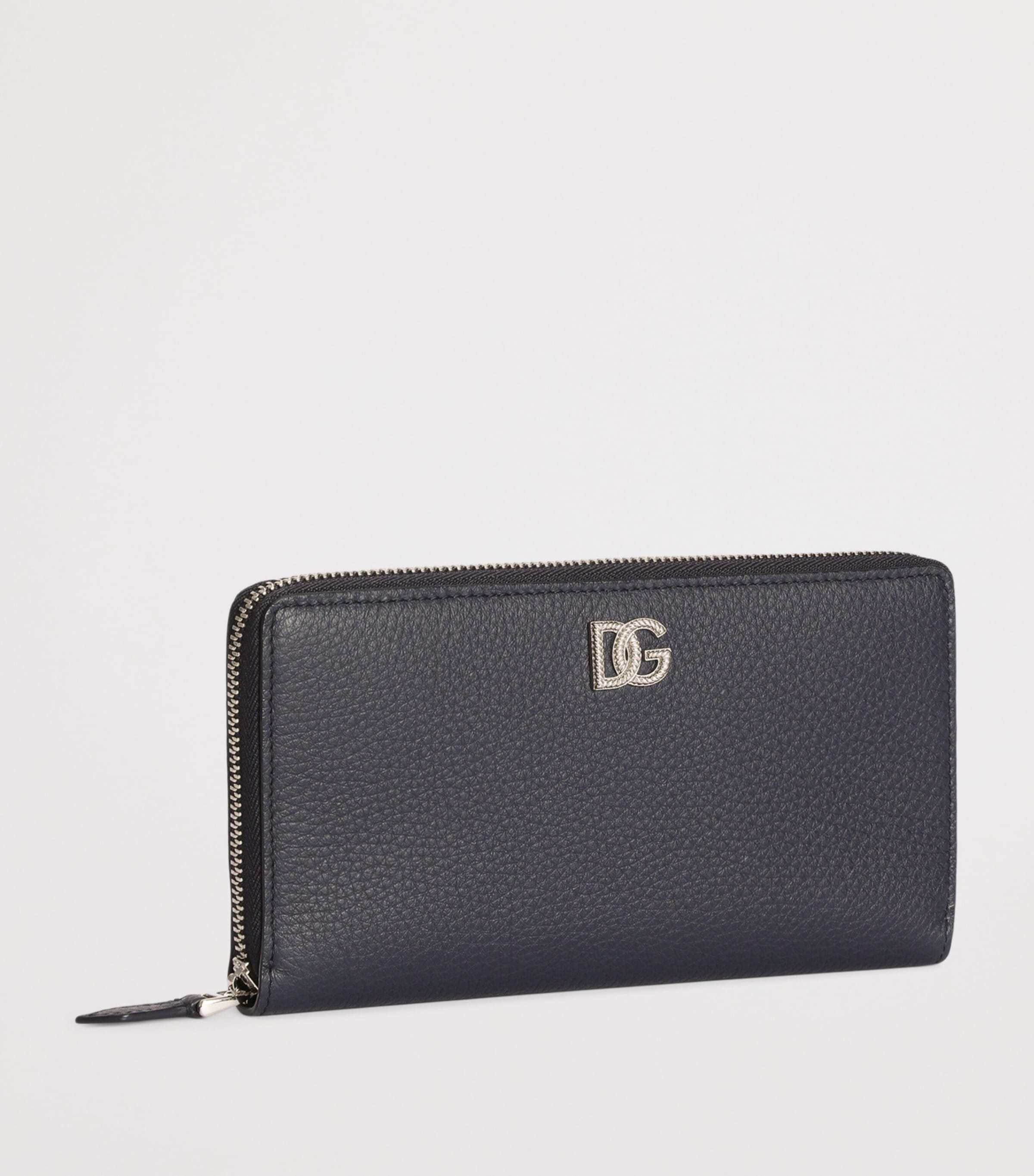 Dolce&Gabbana Leather Zip-Around Wallet Blue Image 2