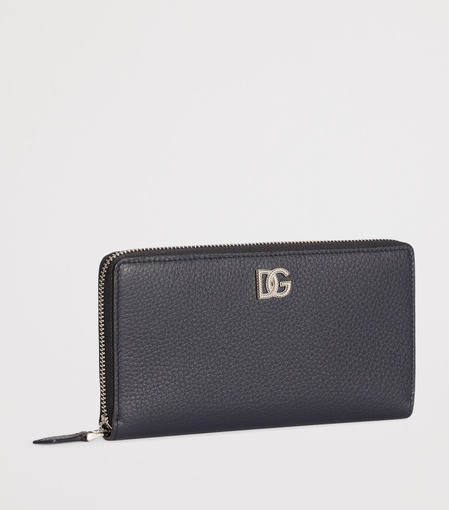 Dolce&Gabbana Leather Zip-Around Wallet Blue Image 2