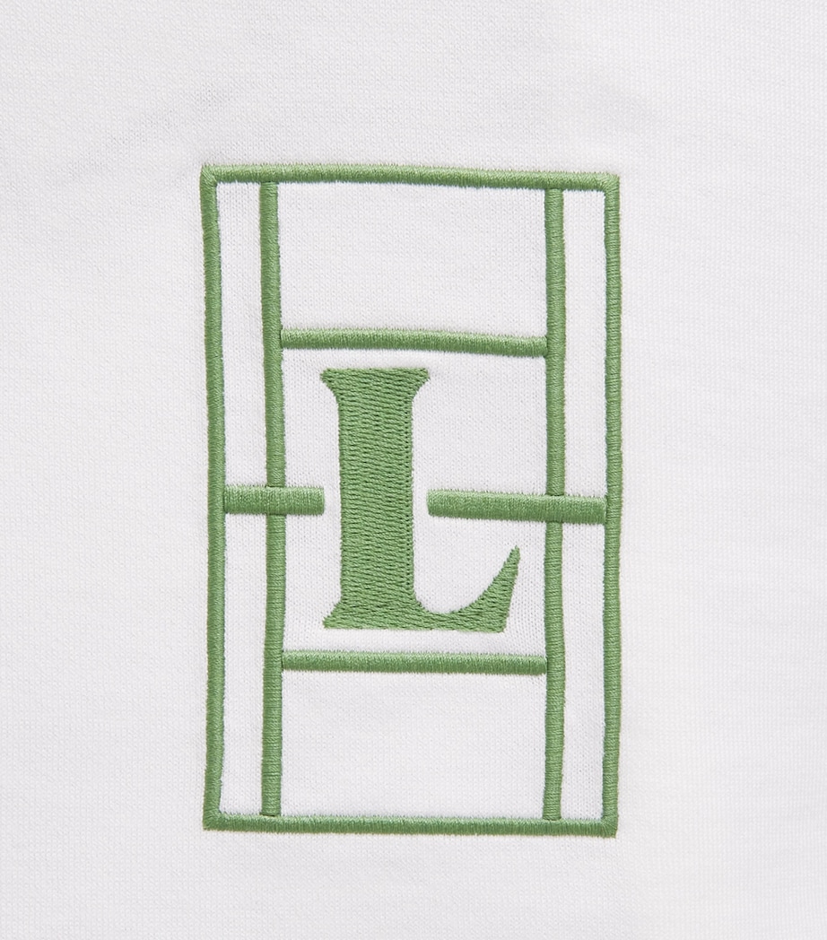 Lacoste Mens Cotton Jersey Tennis-Embroidered T-Shirt White Image 6