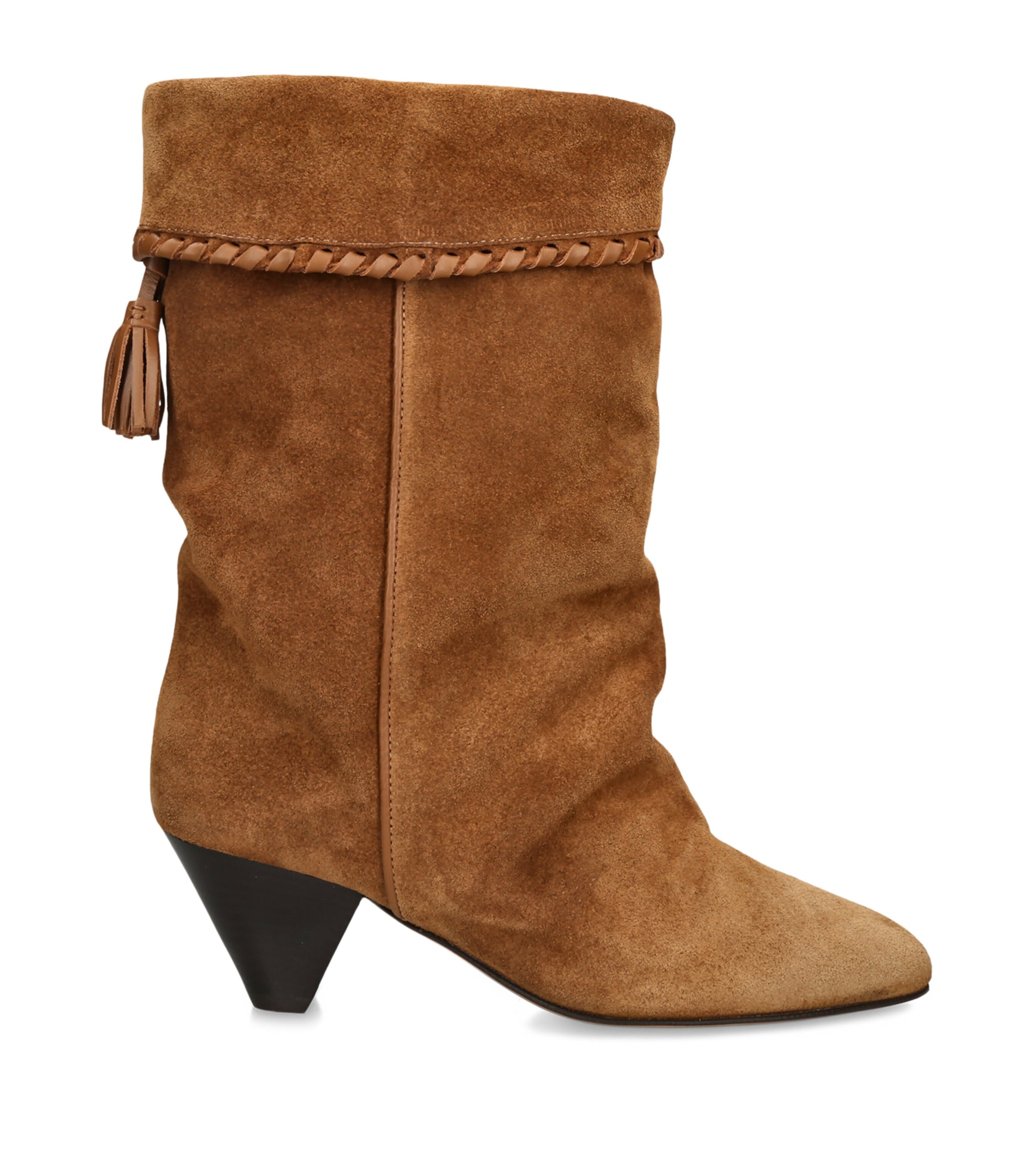 Isabel Marant Suede Dalby Heeled Boots 55 Camel Image 1