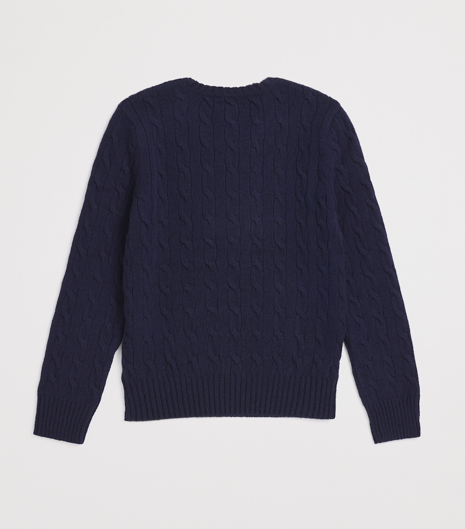 Cotton Cable-Knit Sweater (7-14 Years) NAVY Image 2