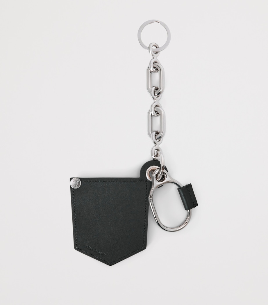 Leather Logo Biker Charm BLACK/SILVER Image 2