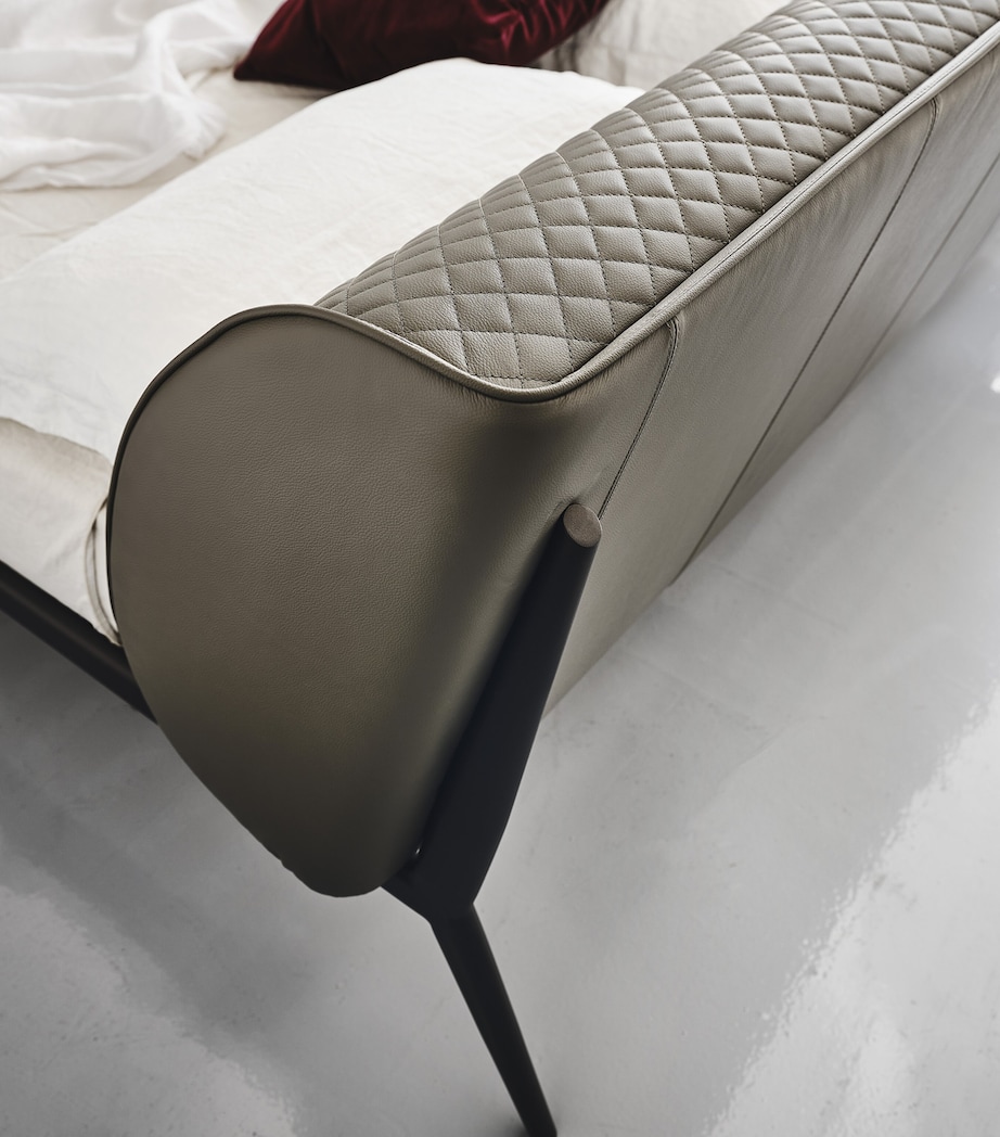 Leather and Steel Ayrton Bed Frame STEEL Image 5
