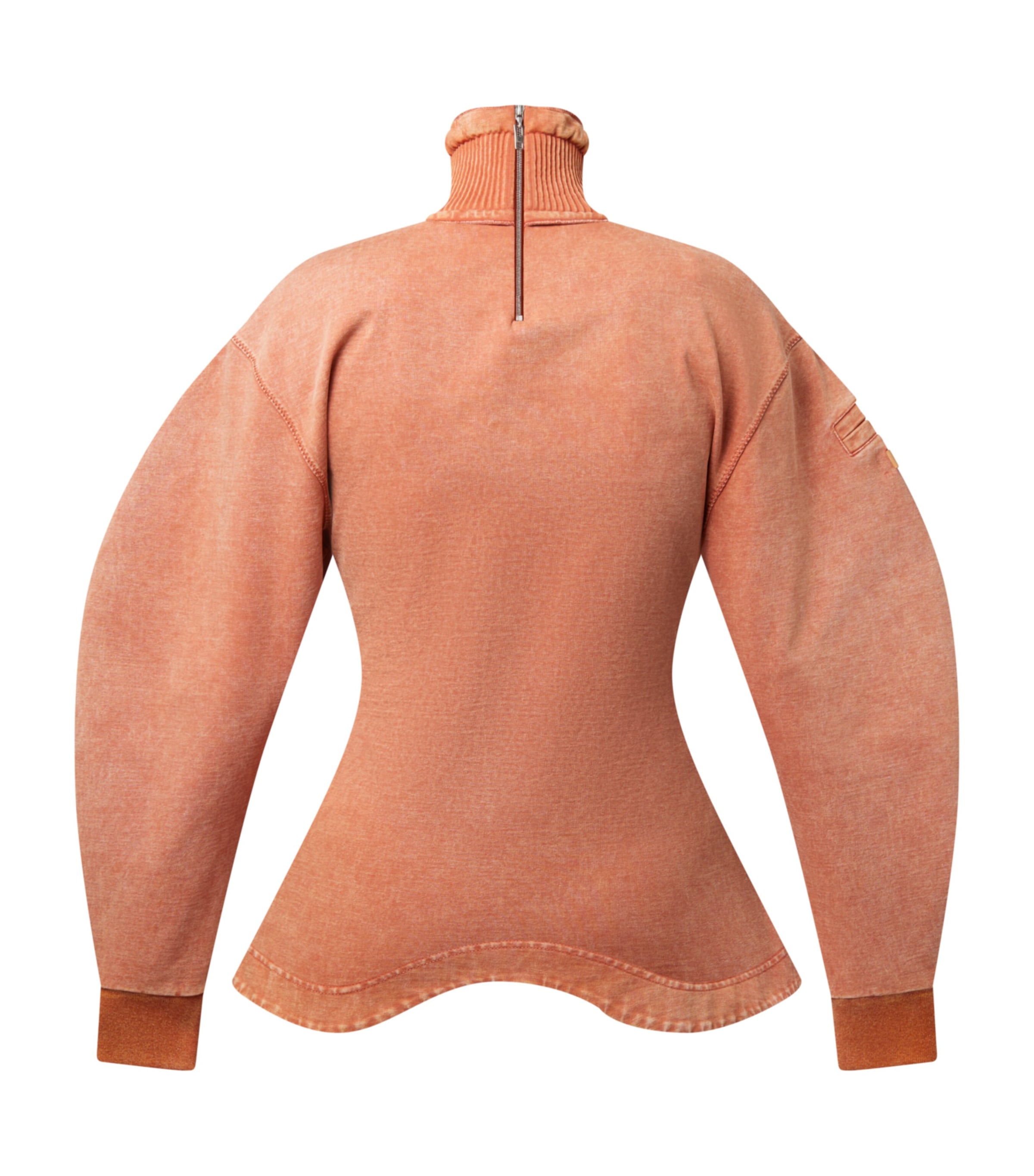 Cotton Embellished Rollneck Sweatshirt PINK Image 3