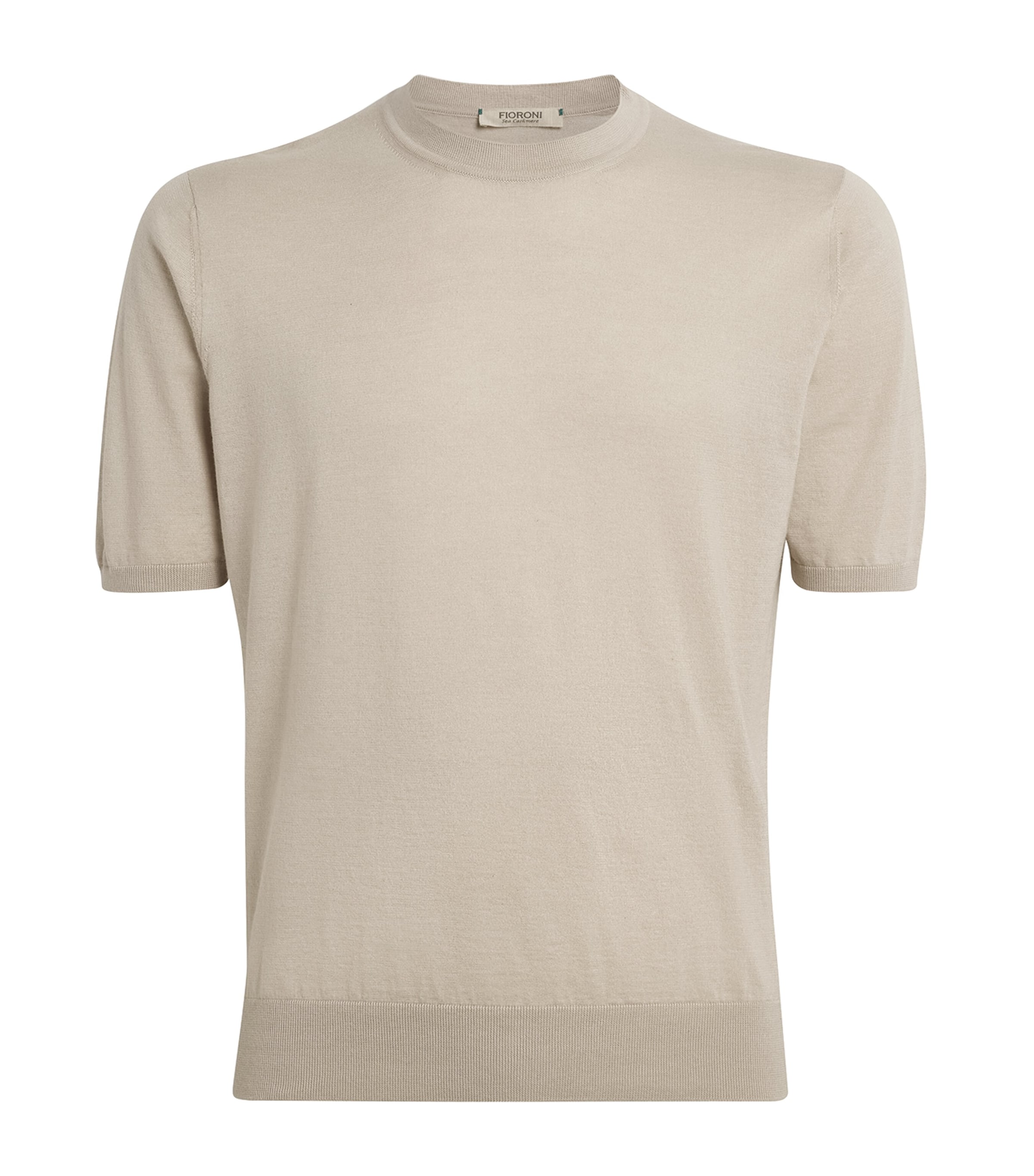 Cotton-Cashmere T-Shirt E.2-AVORIO Image 1