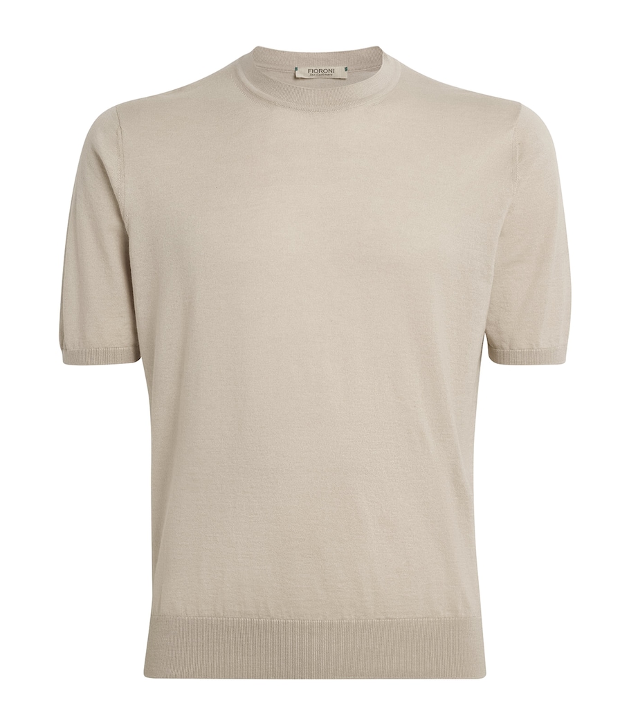 Cotton-Cashmere T-Shirt E.2-AVORIO Image 1