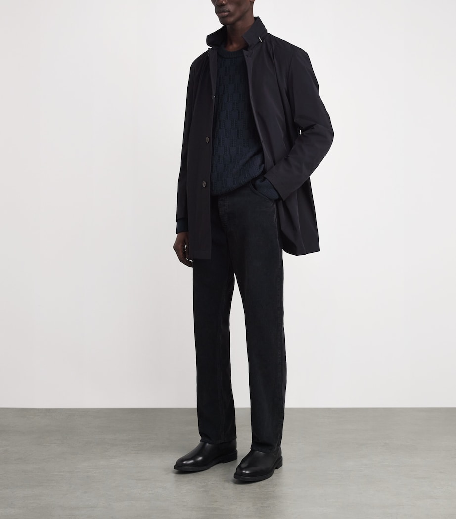 Water-Repellent Hektor-KN Overcoat DARK BLU U0402 Image 2