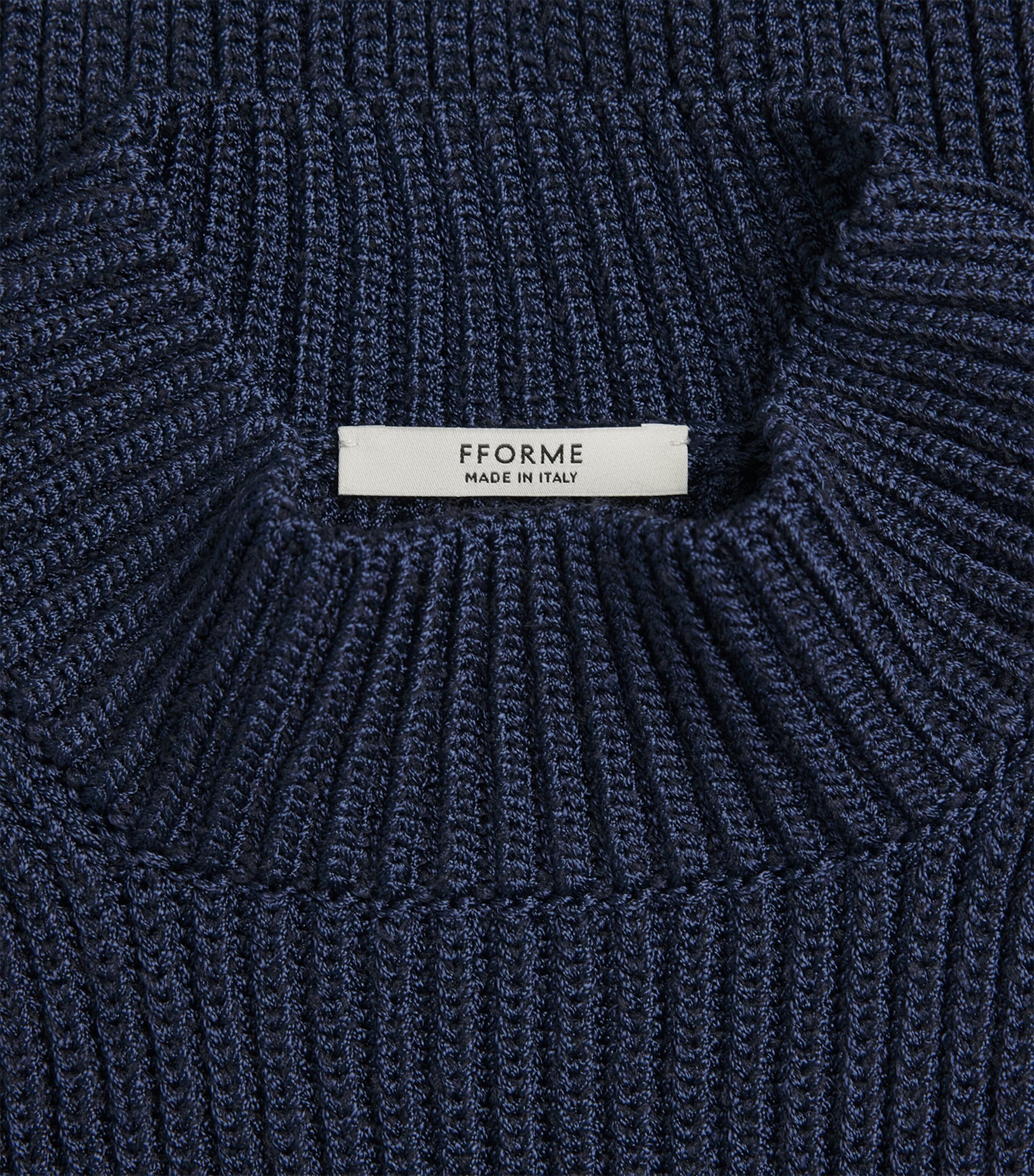 FFORME Womens Short-Sleeve Katia Sweater Dark Navy Image 6