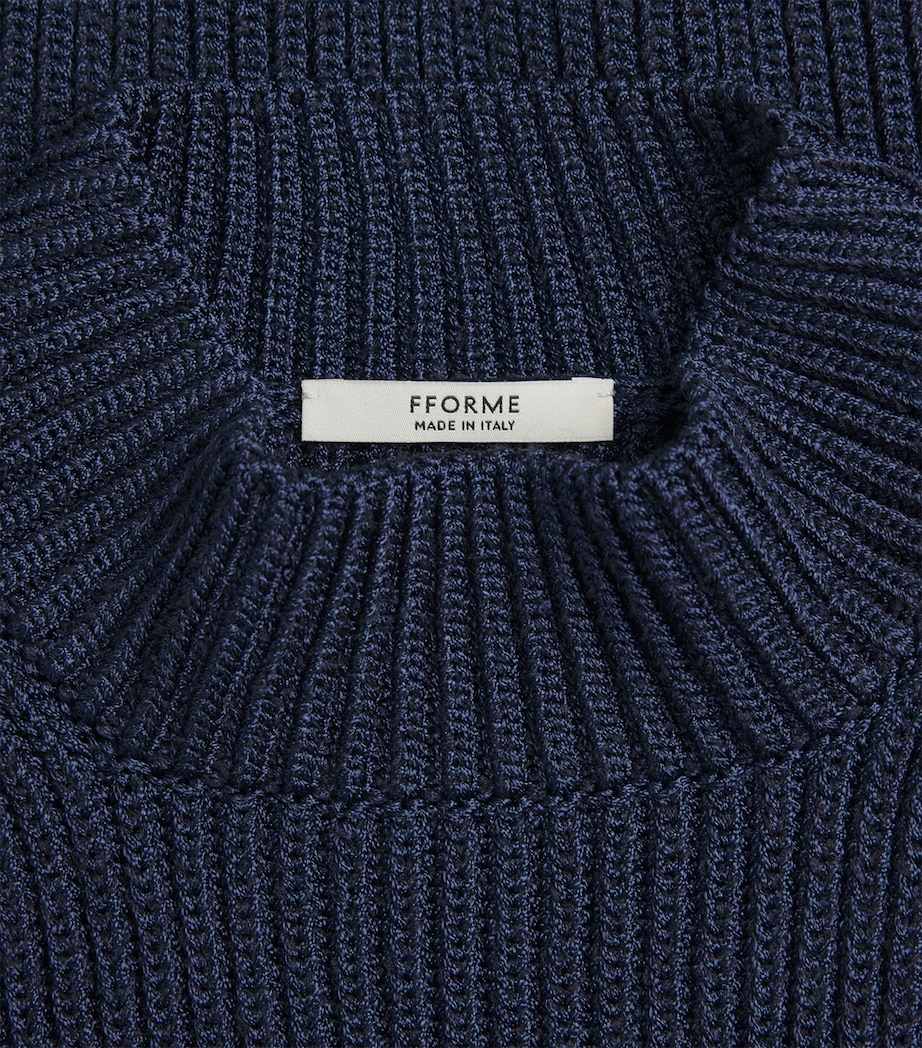 FFORME Womens Short-Sleeve Katia Sweater Dark Navy Image 6