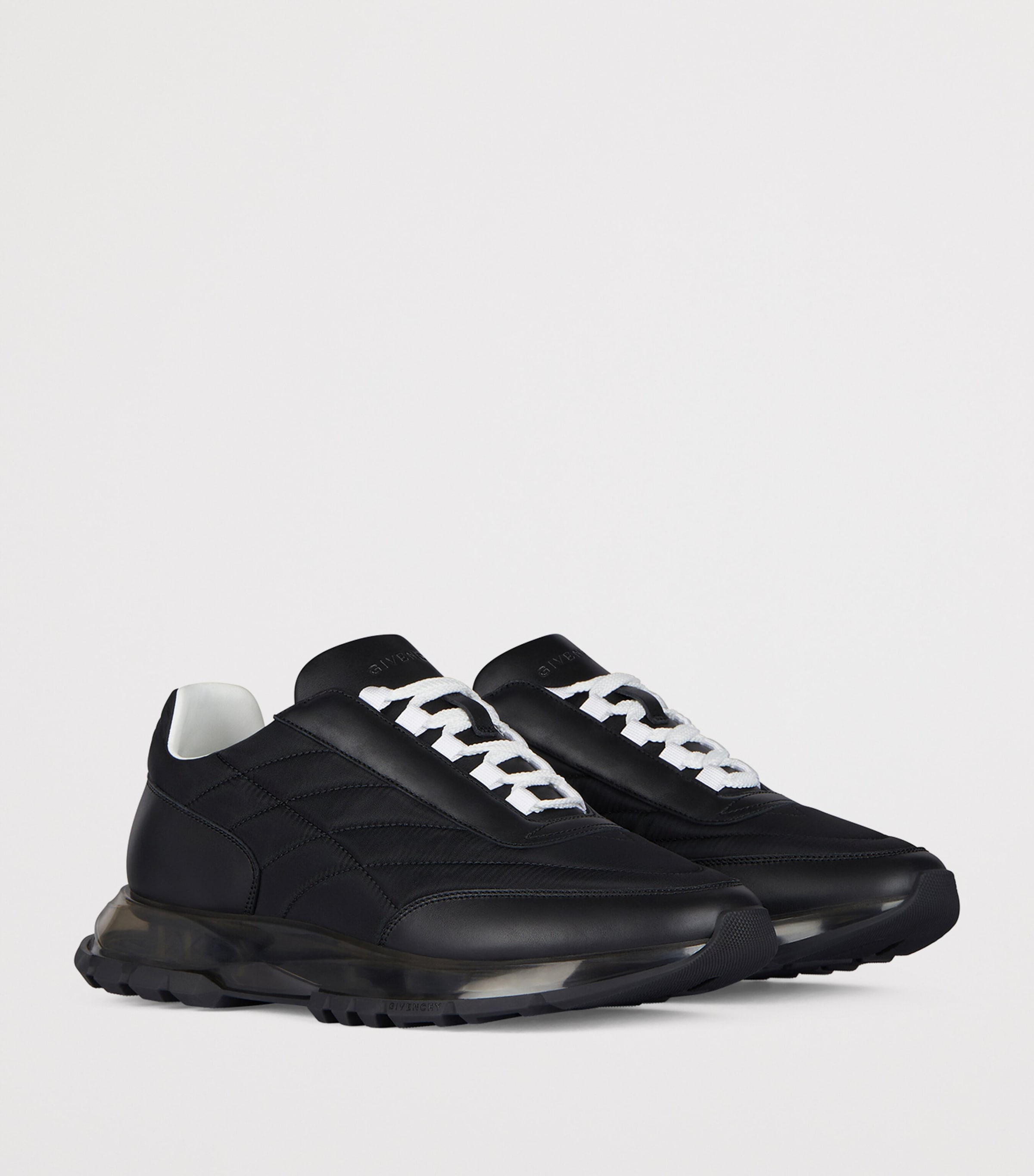 Lace-Up Low-Top Sneakers BLACK Image 2