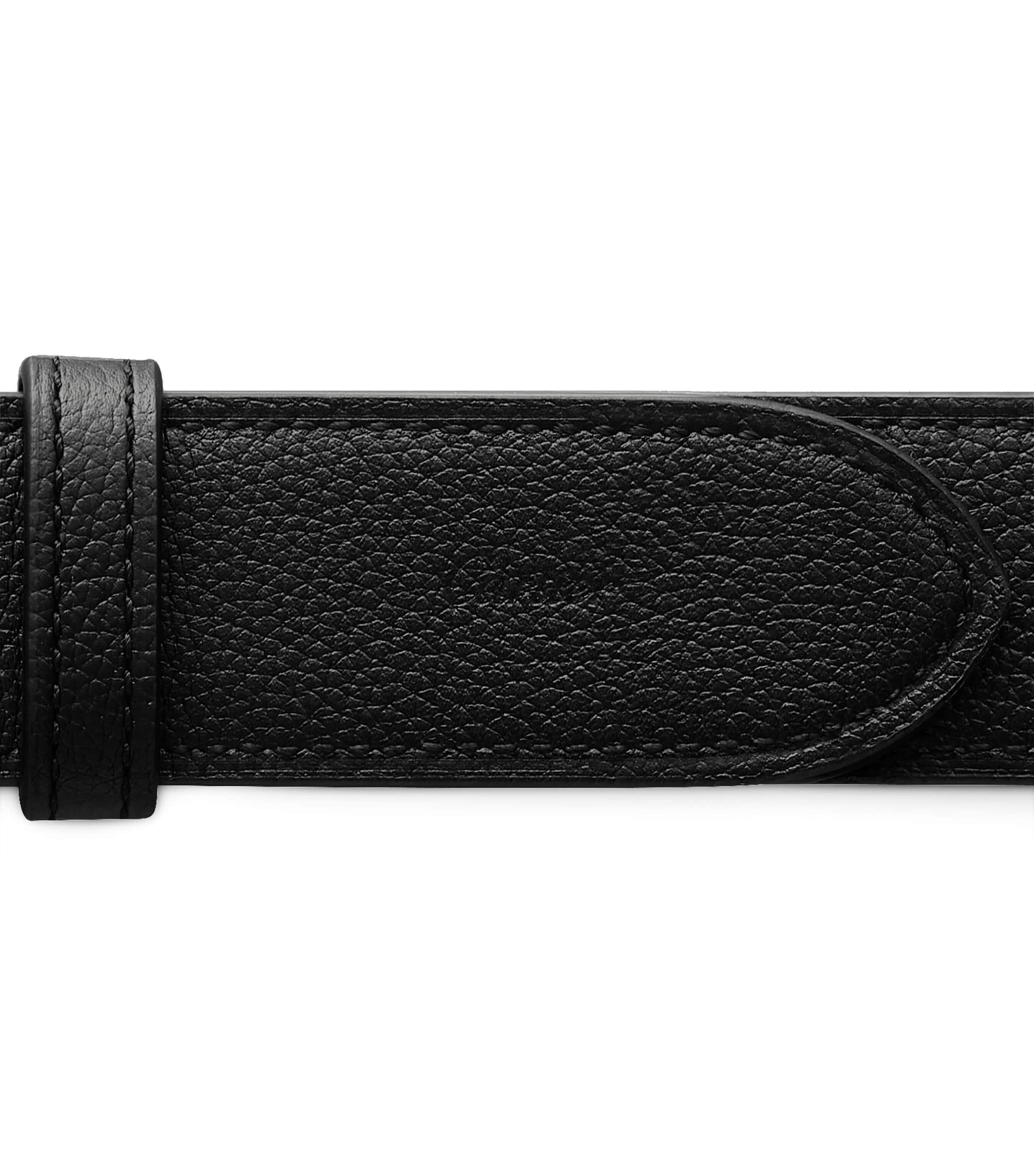 Leather Reversible C Belt BLACK Image 3