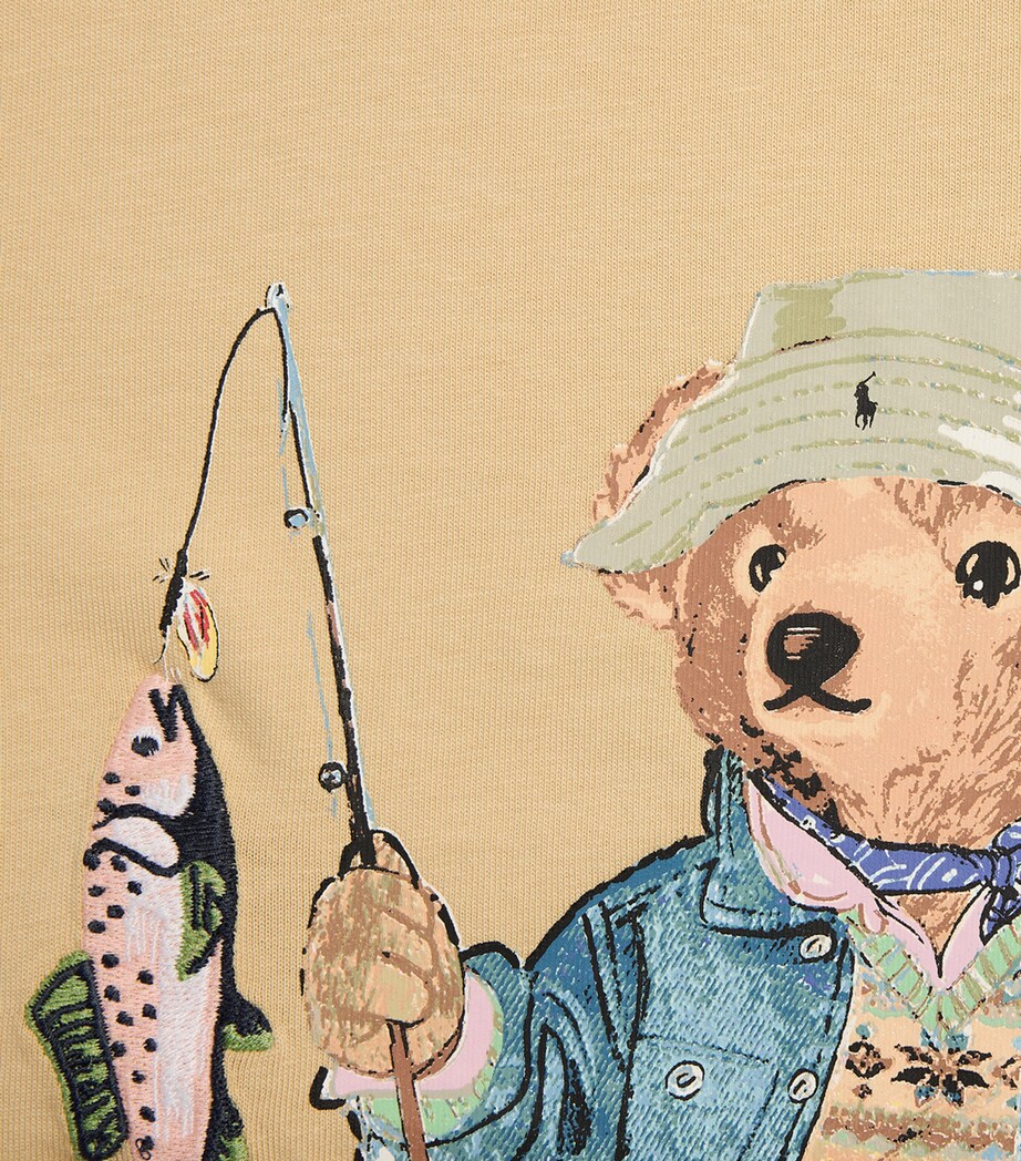 Ralph Lauren Kids Cotton Polo Bear T-Shirt (6-14 Years) Tallow Cream Image 3