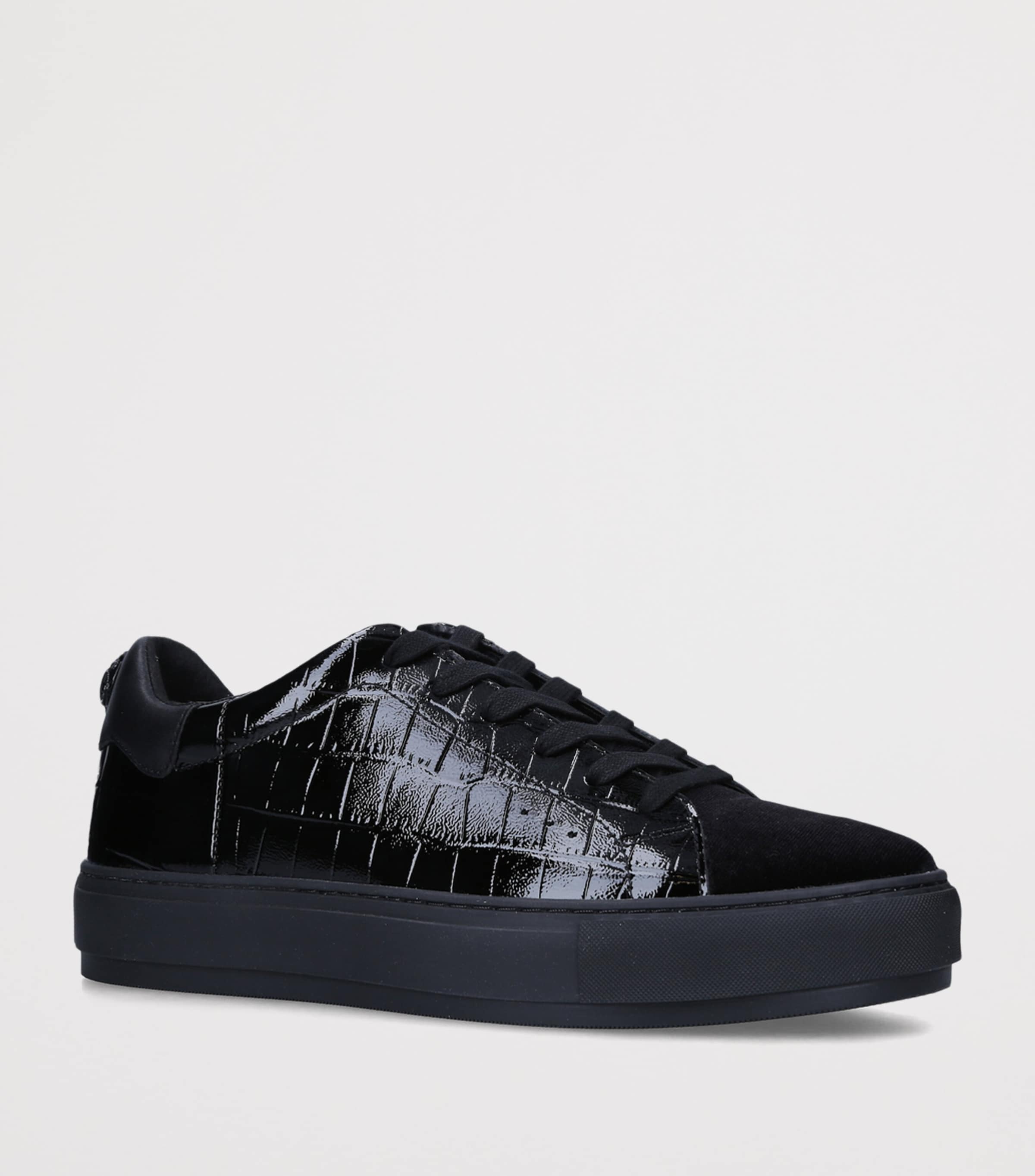 Kurt Geiger London Croc-Embossed Leather Laney Sneakers Black Image 2
