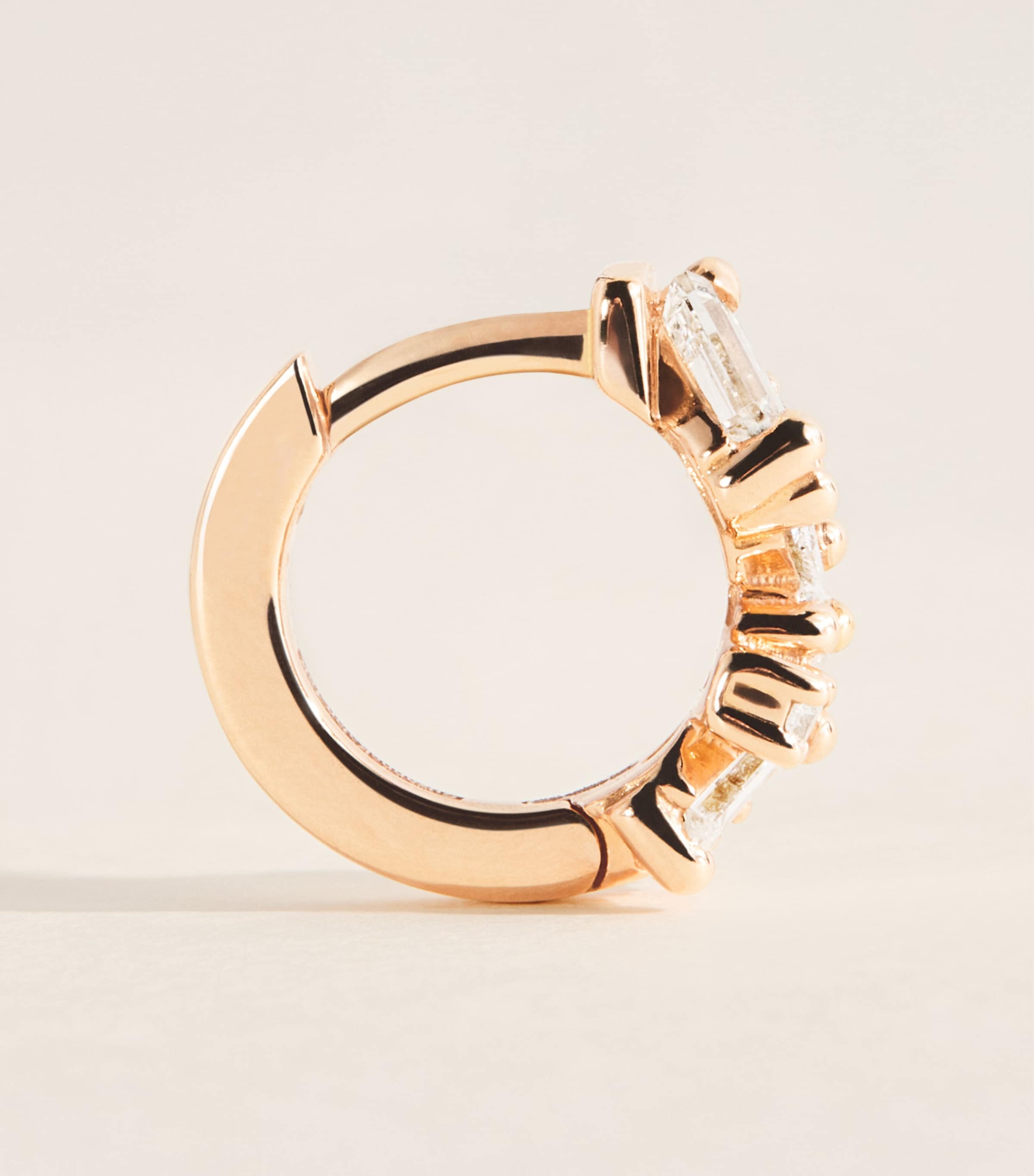 Suzanne Kalan Rose Gold and Diamond Frenzy Huggie Earrings Rg/wd Image 3