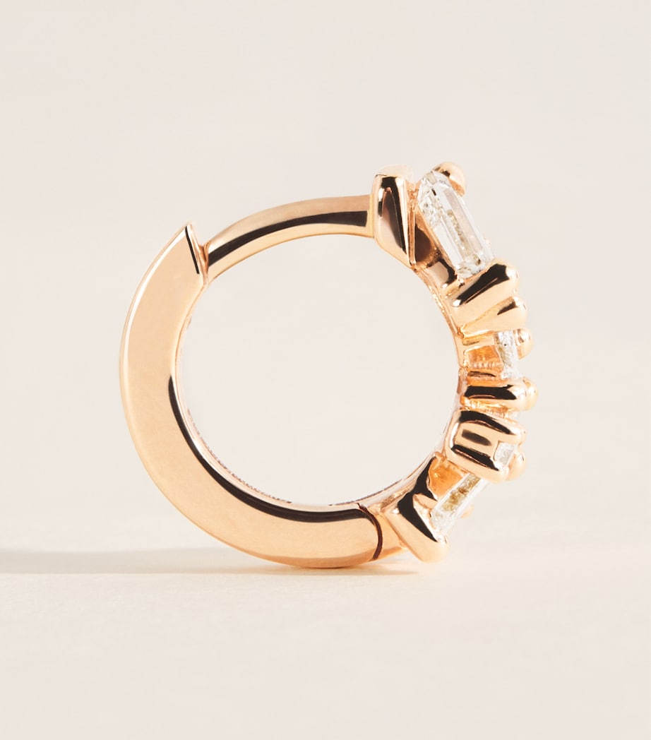 Suzanne Kalan Rose Gold and Diamond Frenzy Huggie Earrings Rg/wd Image 3