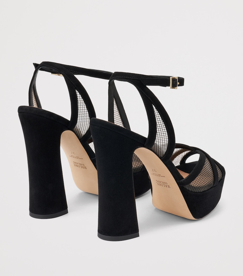 Malone Souliers Mesh Sylvie Platform Sandals 125 Black Image 4