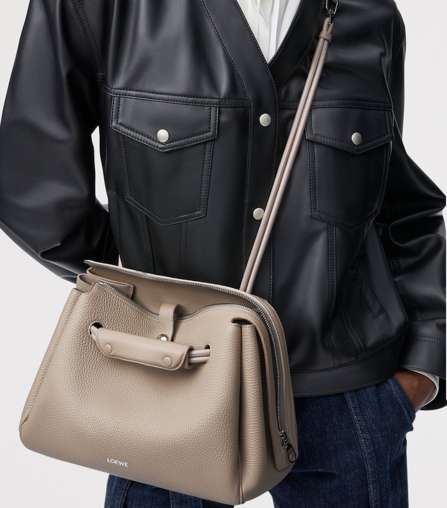 LOEWE Medium Grained Leather Madrid Shoulder Bag Clay Image 11
