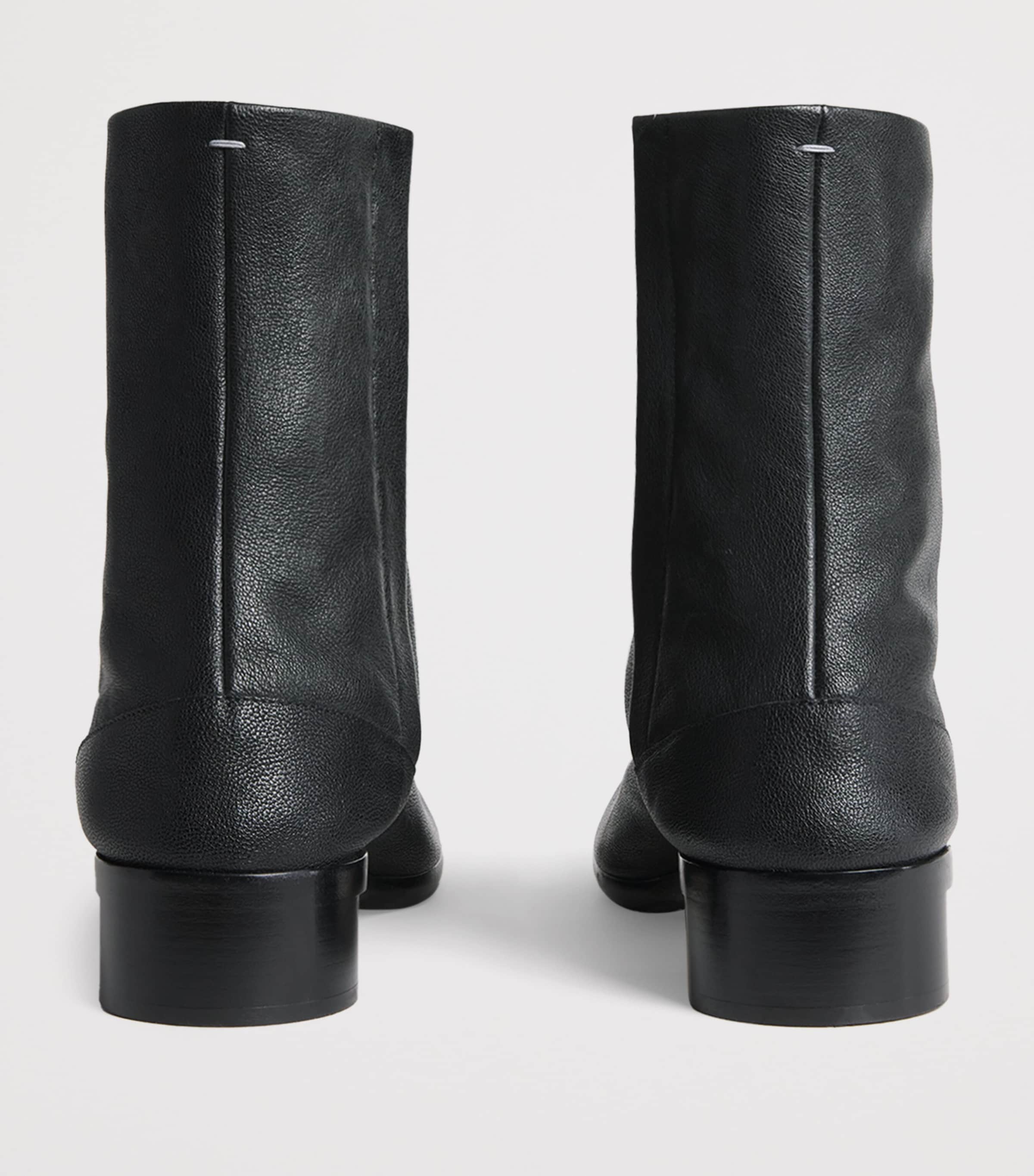 Maison Margiela Leather Tabi Ankle Boots 30 Black Image 5