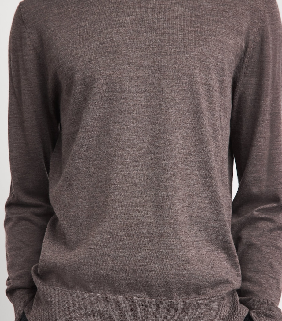 Gabriela Hearst Mens Merino Wool Palco Sweater Walnut Image 3