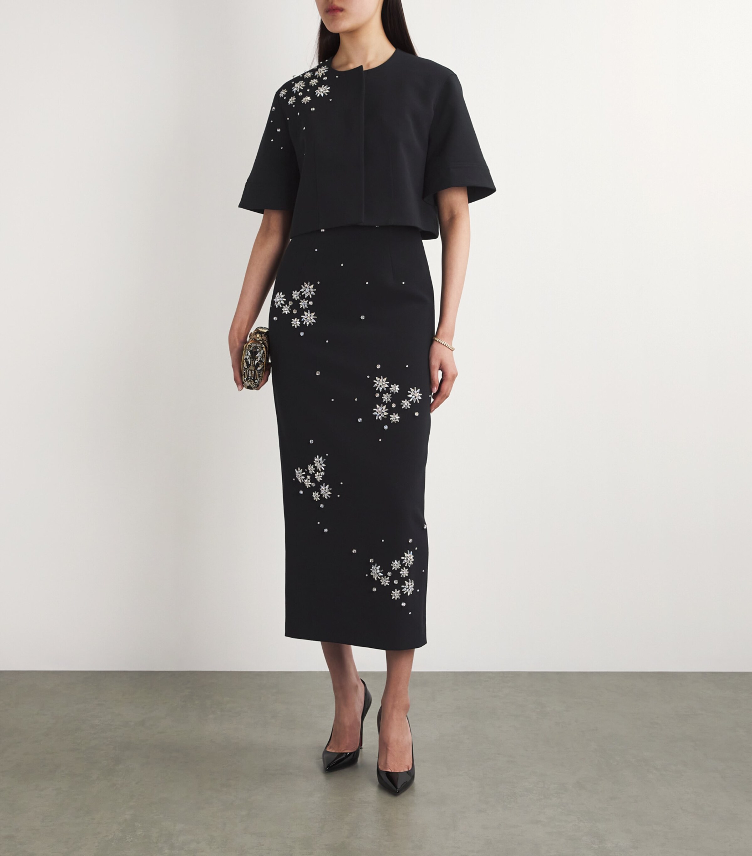 Crystal-Embellished River Jacket BLACK Image 2