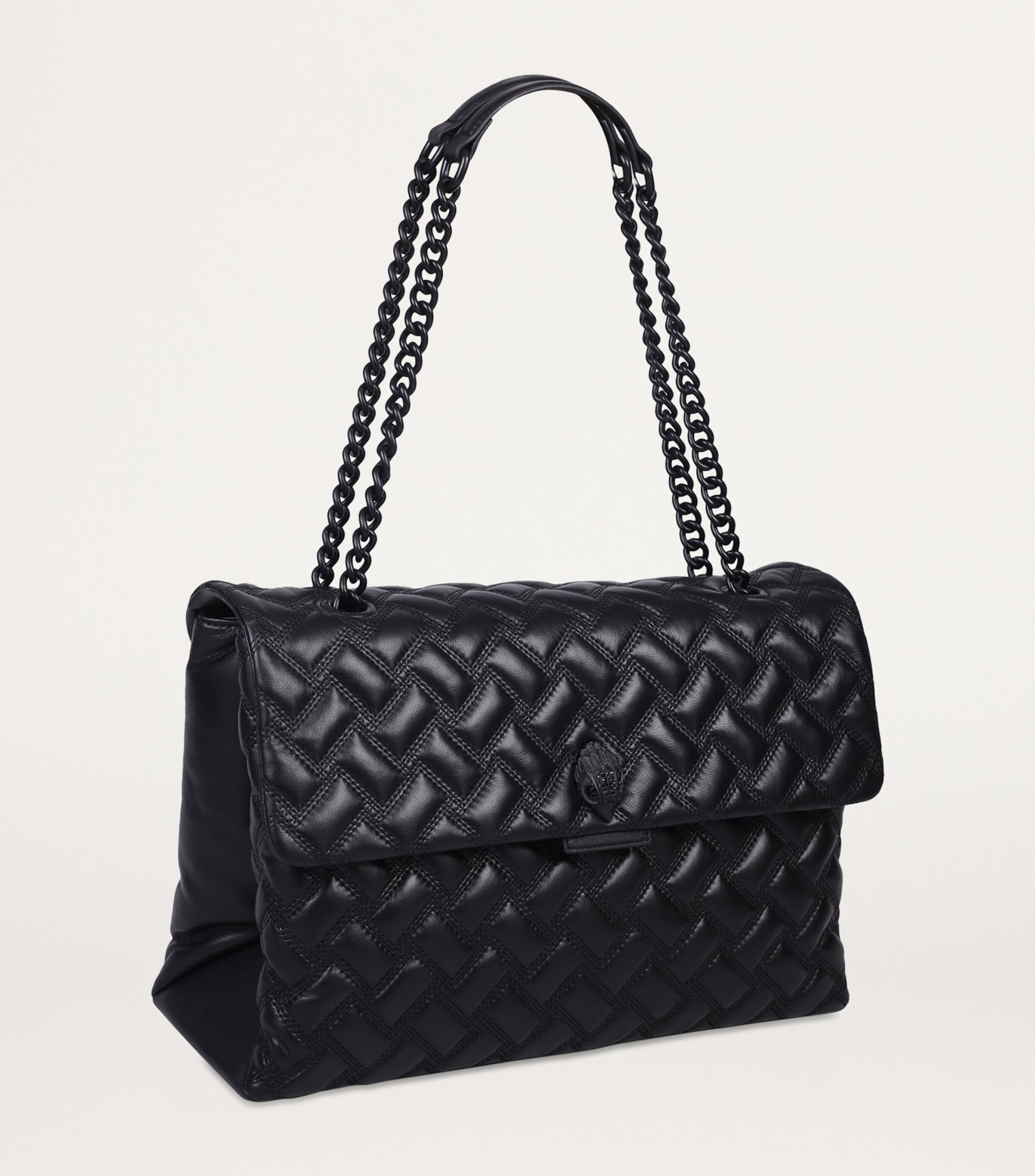 Kurt Geiger London XXL Leather Kensington Shoulder Bag Black Image 3