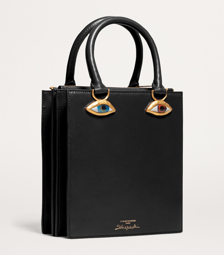 Leather Anatomy Jewelry Top-Handle Bag 999BLACK Image 3