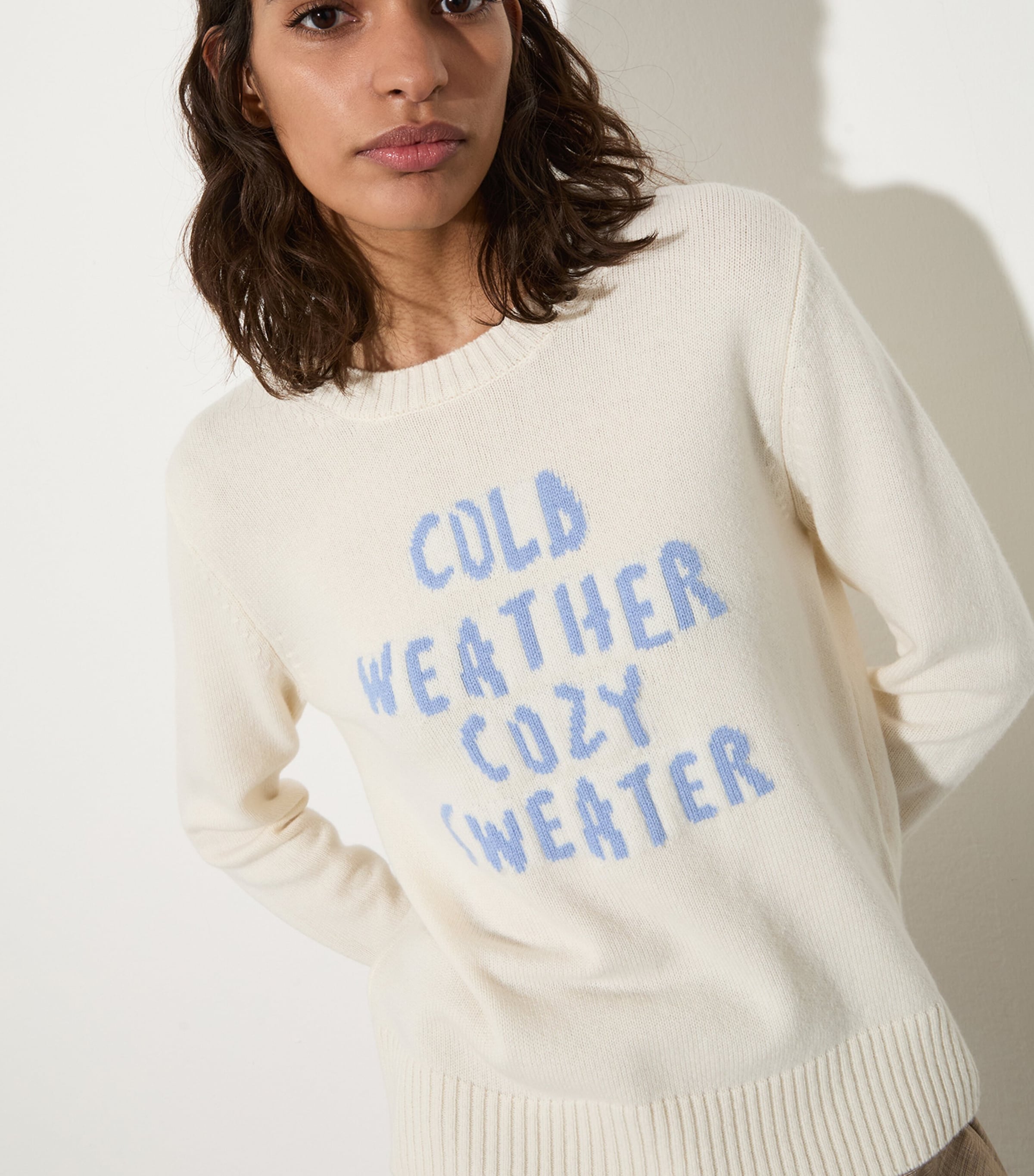 Wool-Cashmere Embroidered Sweater VANILLA Image 5