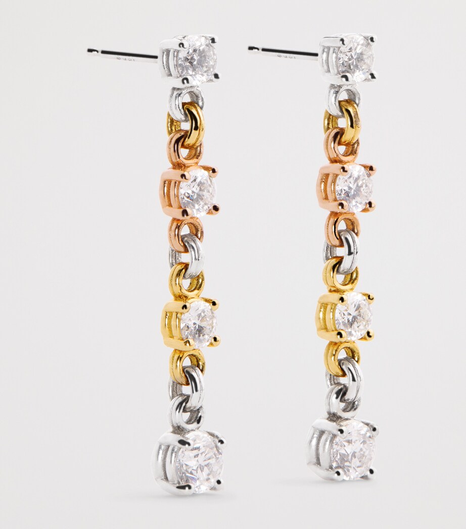 Spinelli Kilcollin Mixed Gold and Diamond Aysa Earrings Mixed Gold Image 3