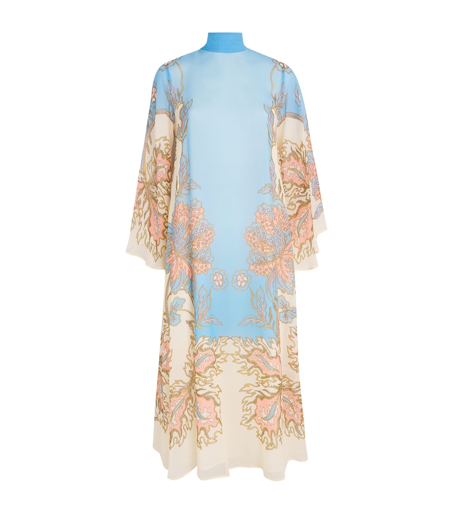 La Doublej Womens Silk Magnifico Midi Dress Swathe Placée Image 1