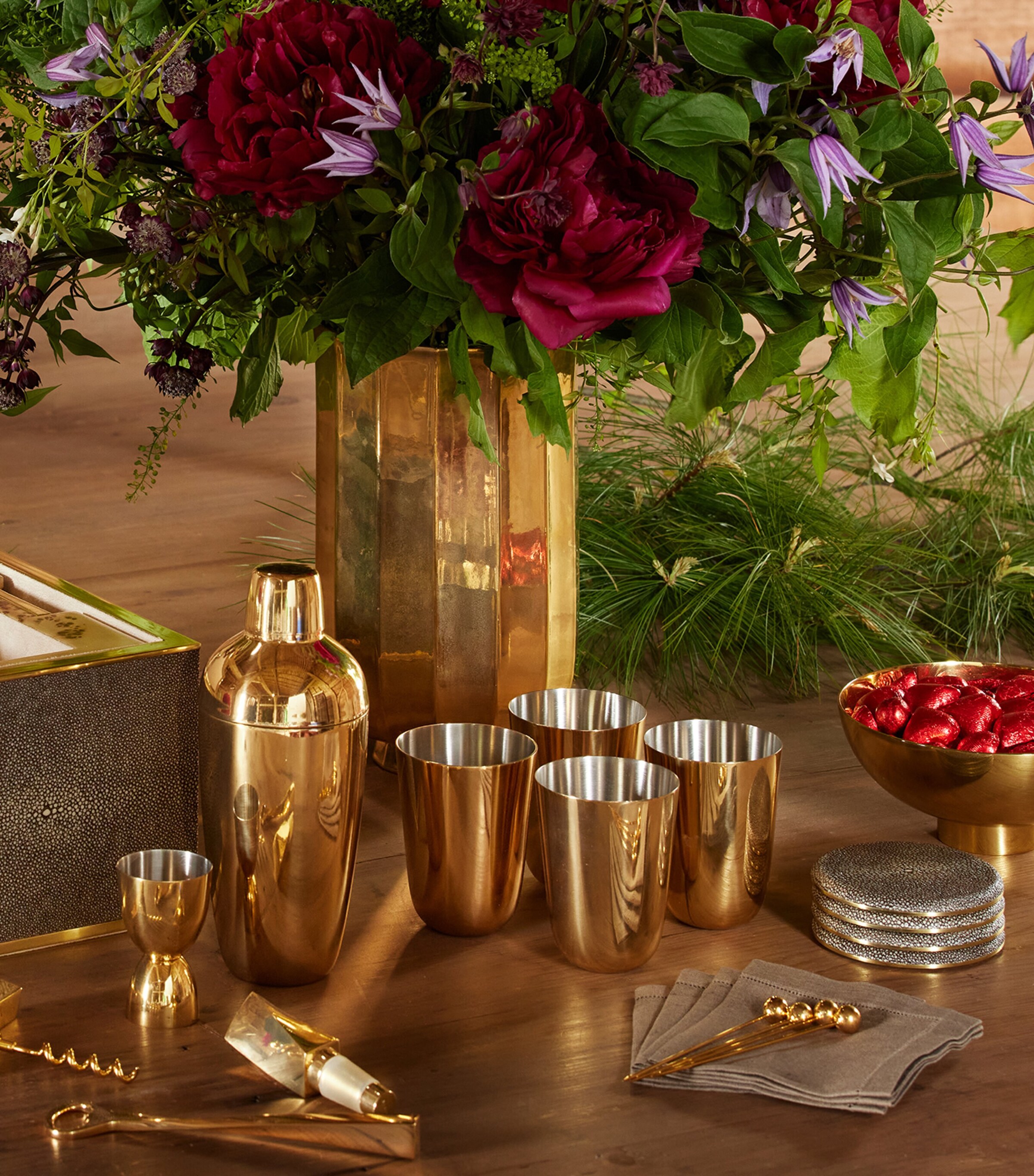 Set of 4 Stainless Steel Fausto Julep Cups GOLD Image 3