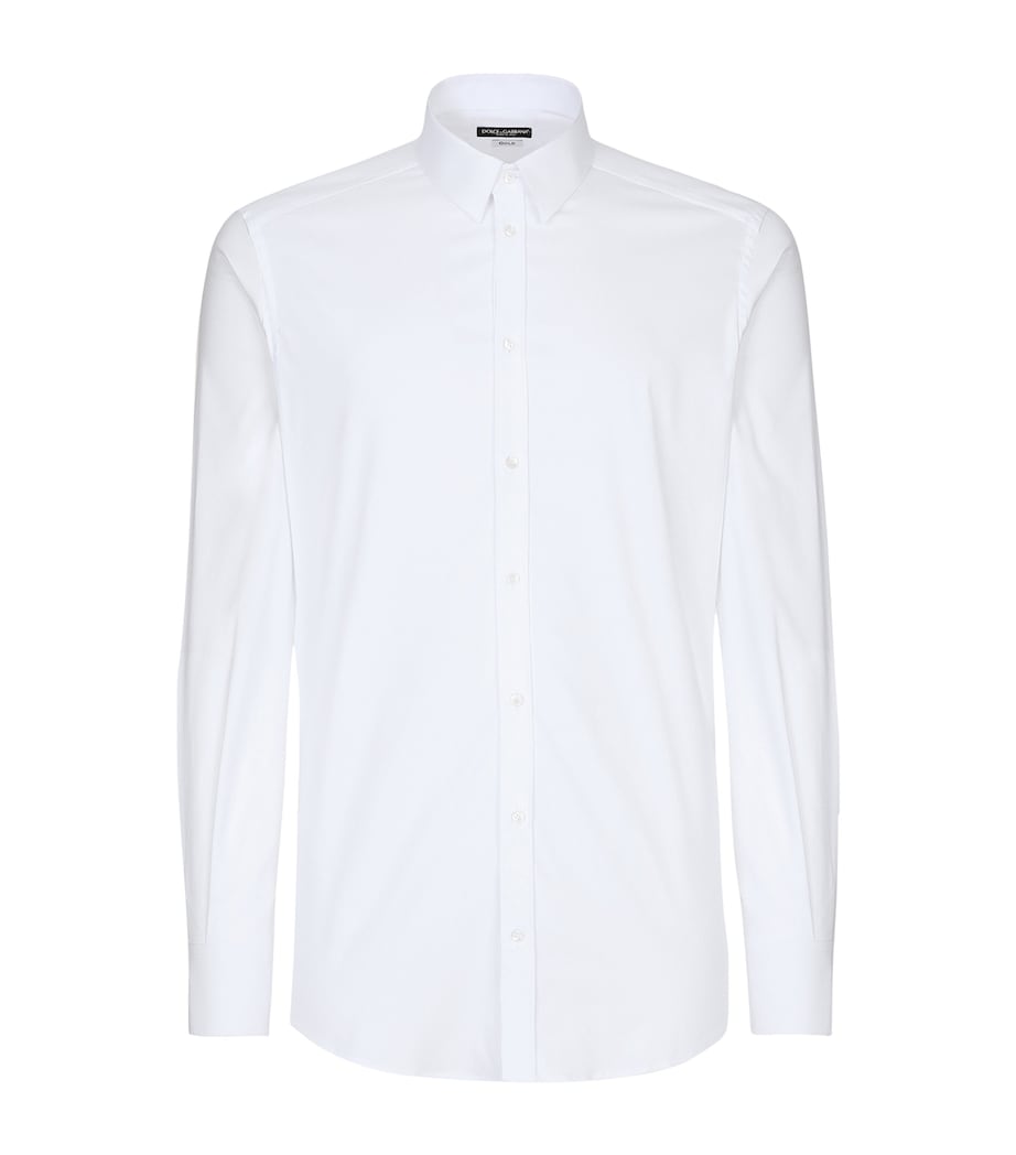 Stretch-Cotton Shirt W0800-OPTICAL WHITE Image 1