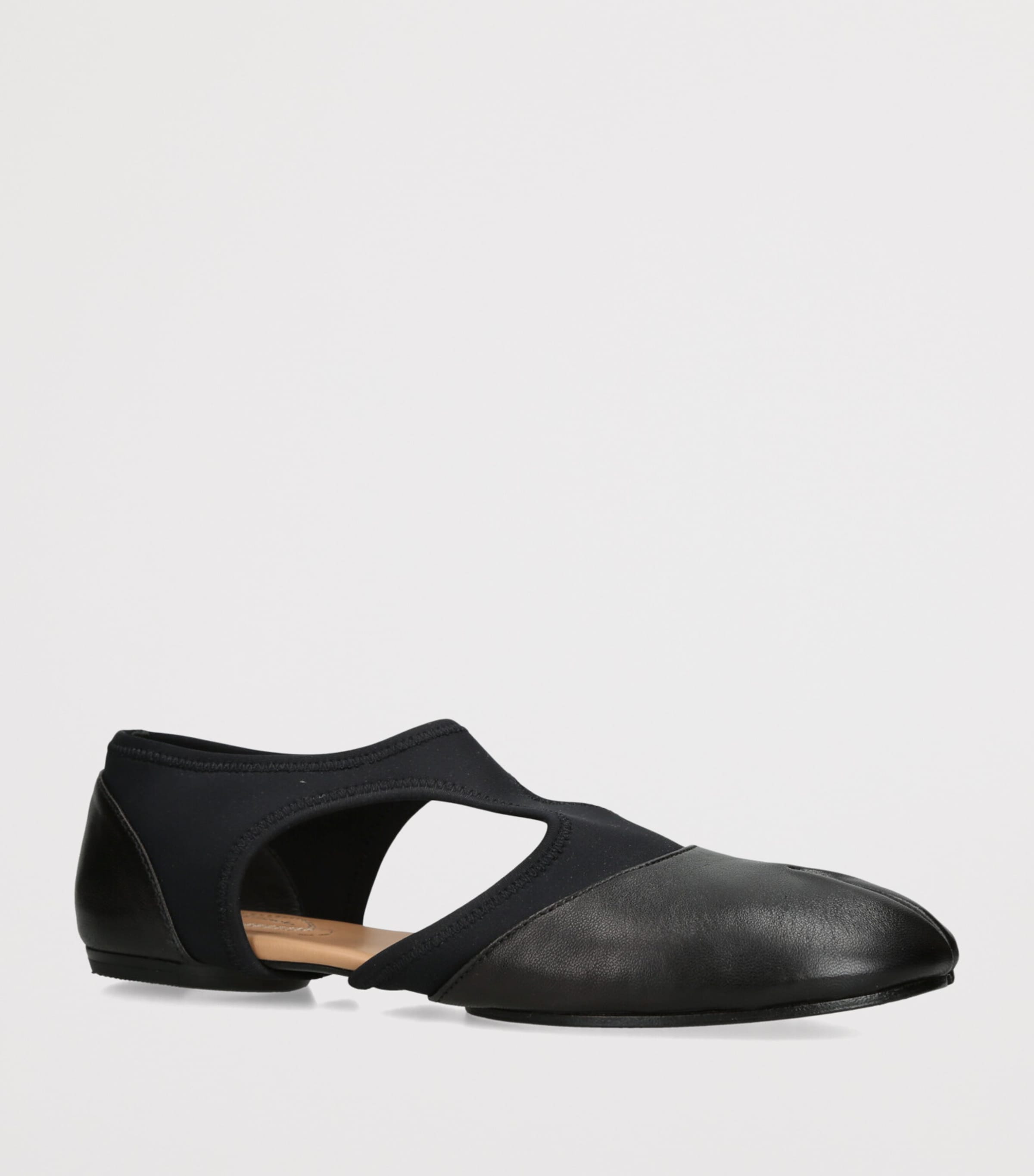 Maison Margiela Leather Tabi Jazz Slippers Black Image 5