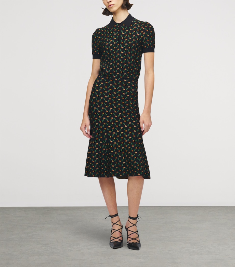 Floral Jacquard Midi Skirt 1417 Image 2