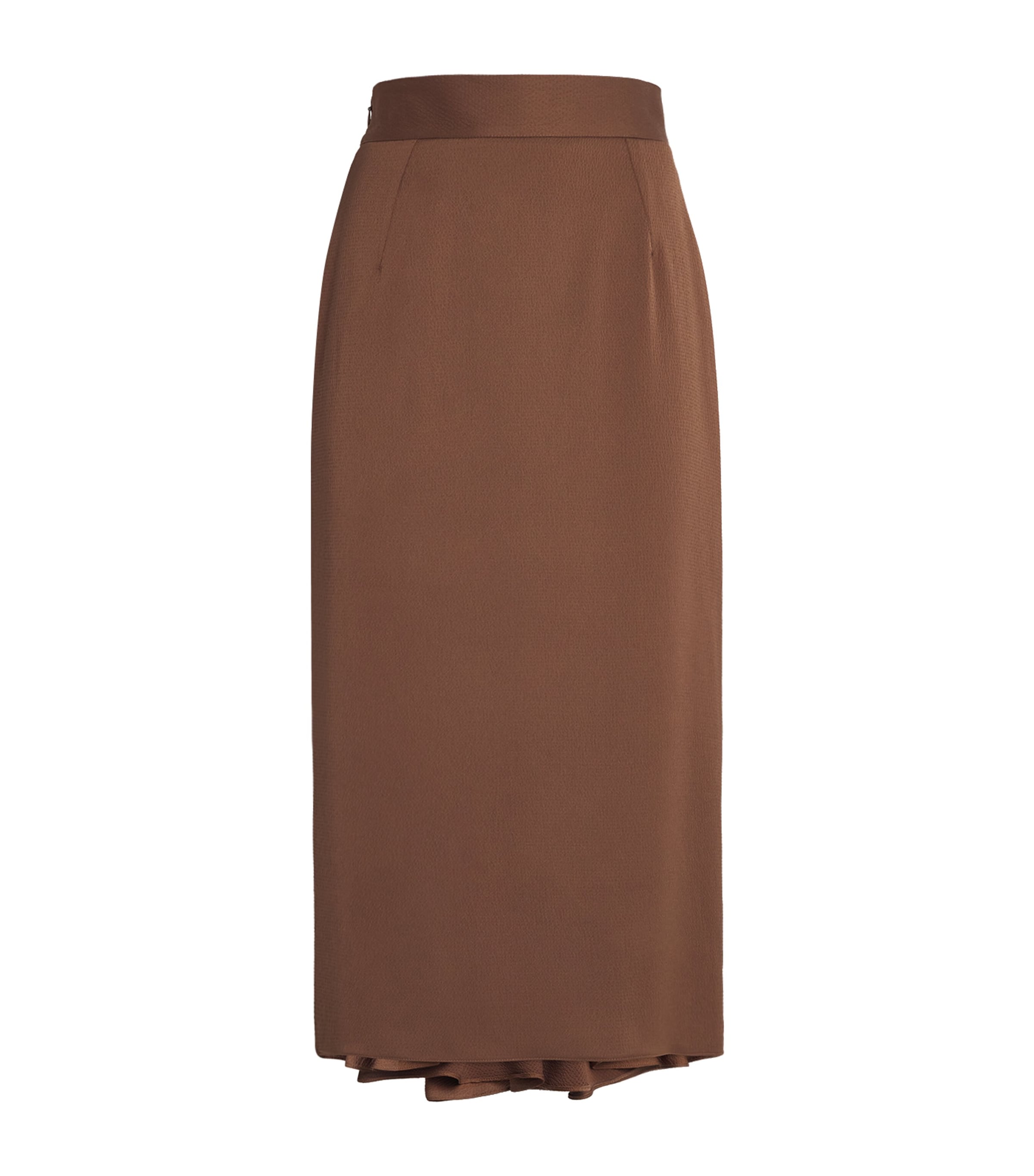 Edeline Lee Charmeuse Nyx Maxi Skirt In Brown
