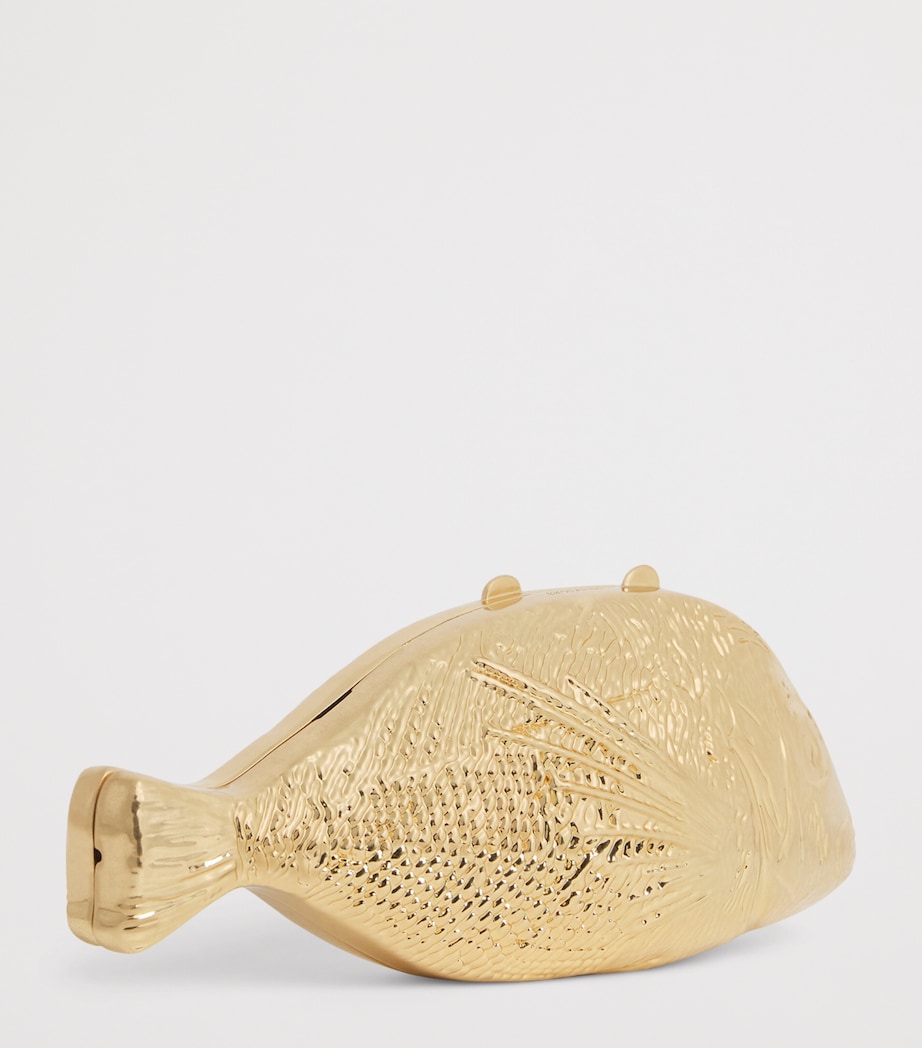 Simkhai Metal Splash Clutch Bag Gold Image 3