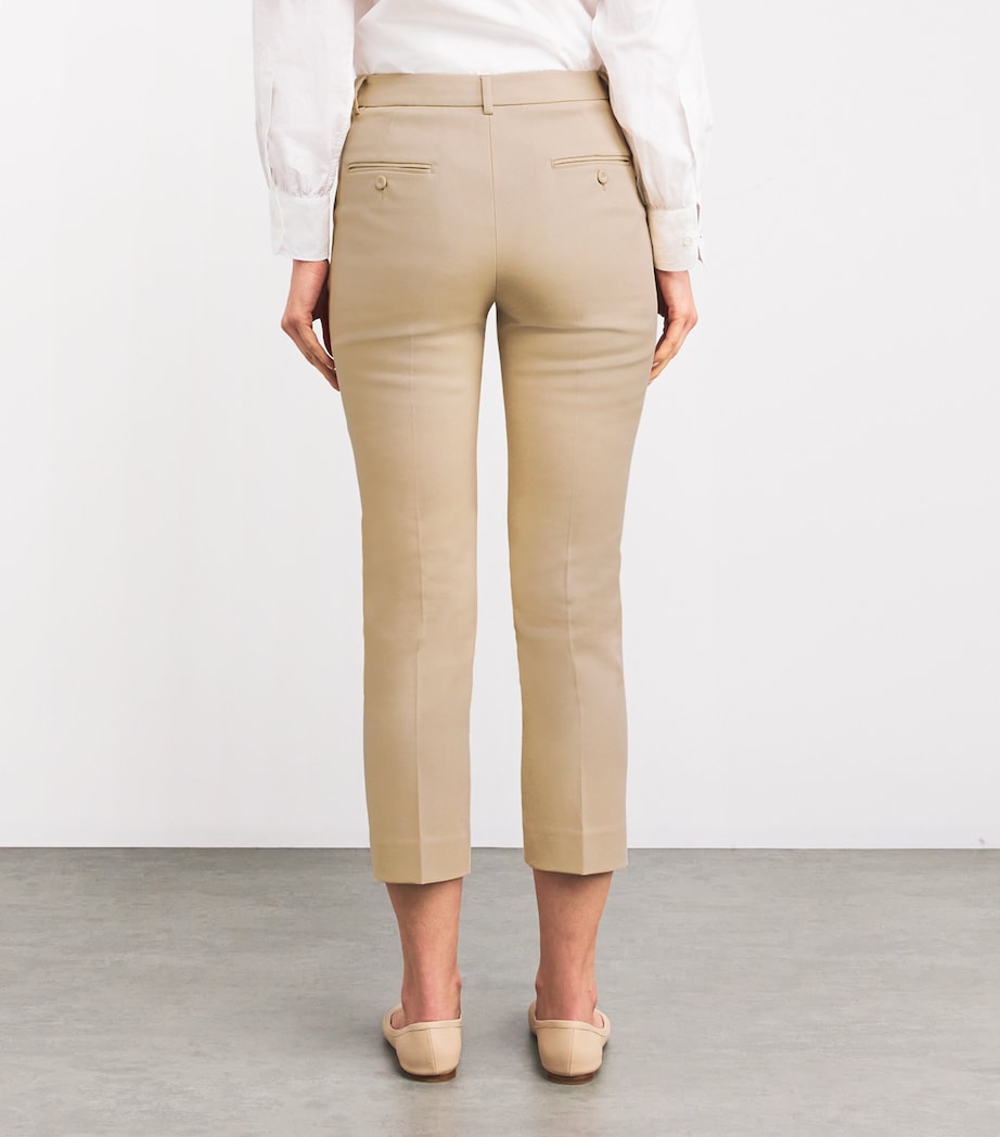 Stretch-Cotton Cigarette Trousers SAND Image 4