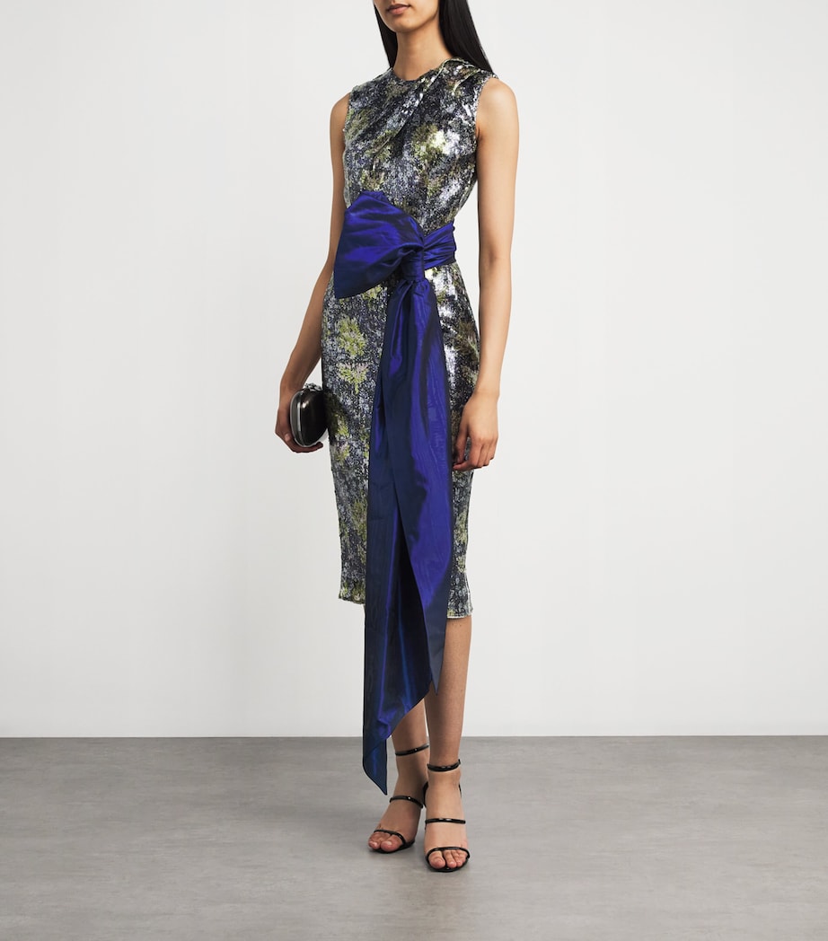 Sequin Midi Dress BLUE Image 2